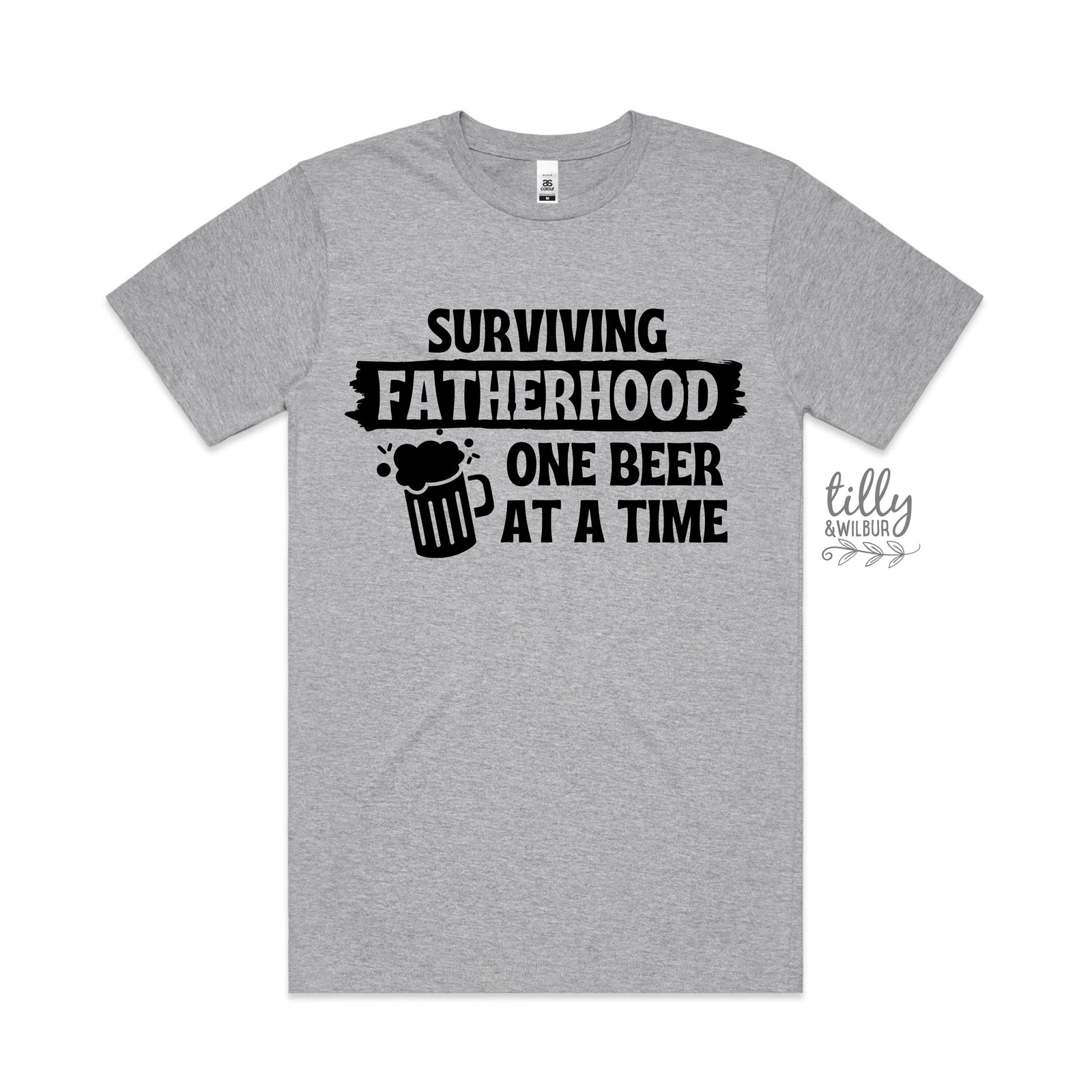 Surviving Fatherhood One Beer At A Time Men's T-Shirt, Father's Day T-Shirt, Funny Father's Day Gift, First Father's Day, Funny Dad Gift