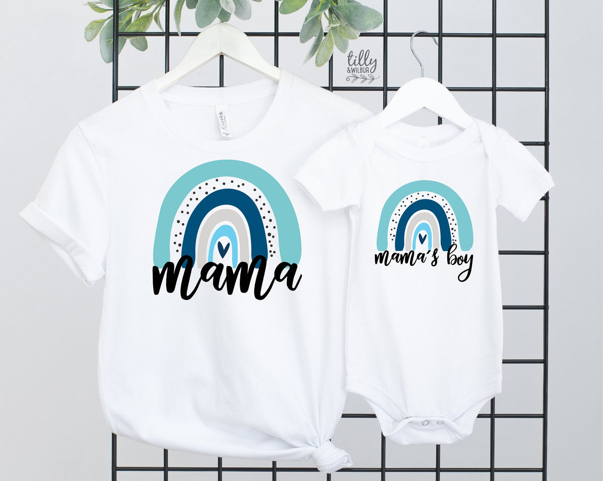 Mama And Mama's Boy Matching T-Shirts, Mum And Son Matching, New Mum Gift, Matching Mother And Son Shirts, Mum And Son Matching, Mummy Gift