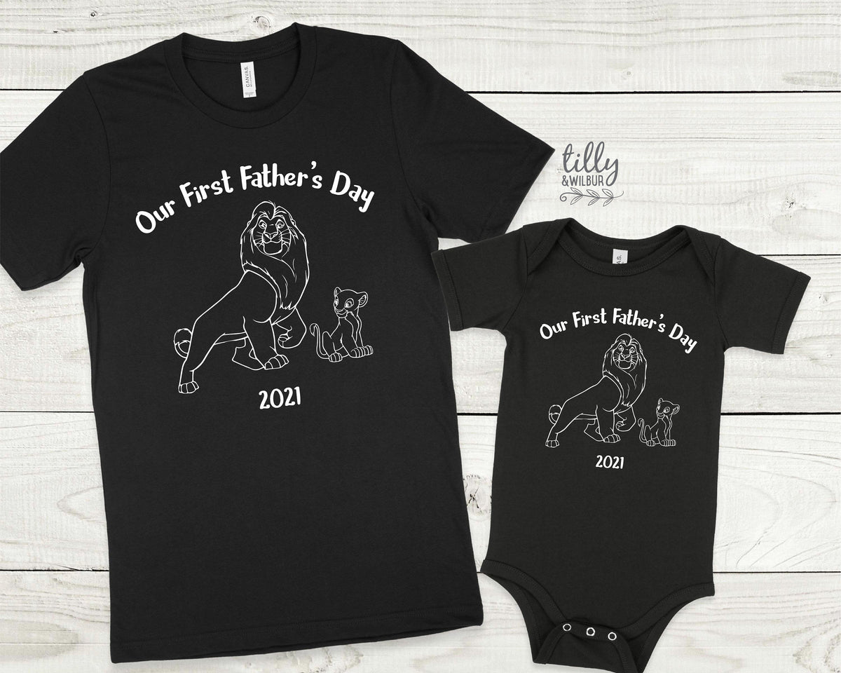 Our First Father's Day 2021 Matching Set, I Love You Daddy Happy 1st Father's Day, Matching Father's Day Outfits, 1st Father's Day Baby Gift