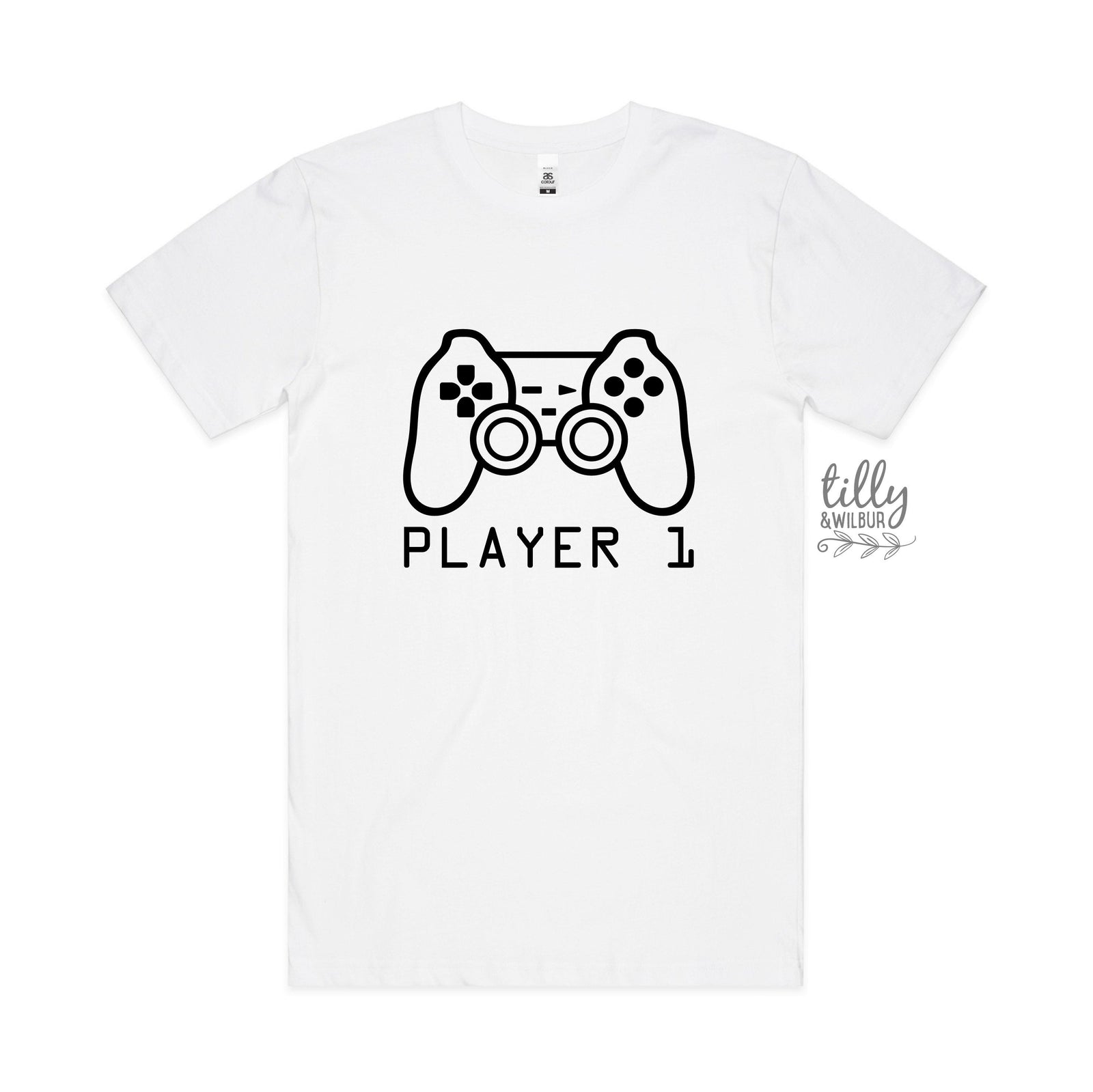Player 1 T-Shirt, Part Of Player 1 Player 2 Set, Father Son Matching Shirts, Matching Dad Baby, Gaming, Father's Day Gift, Video Gift, Gamer