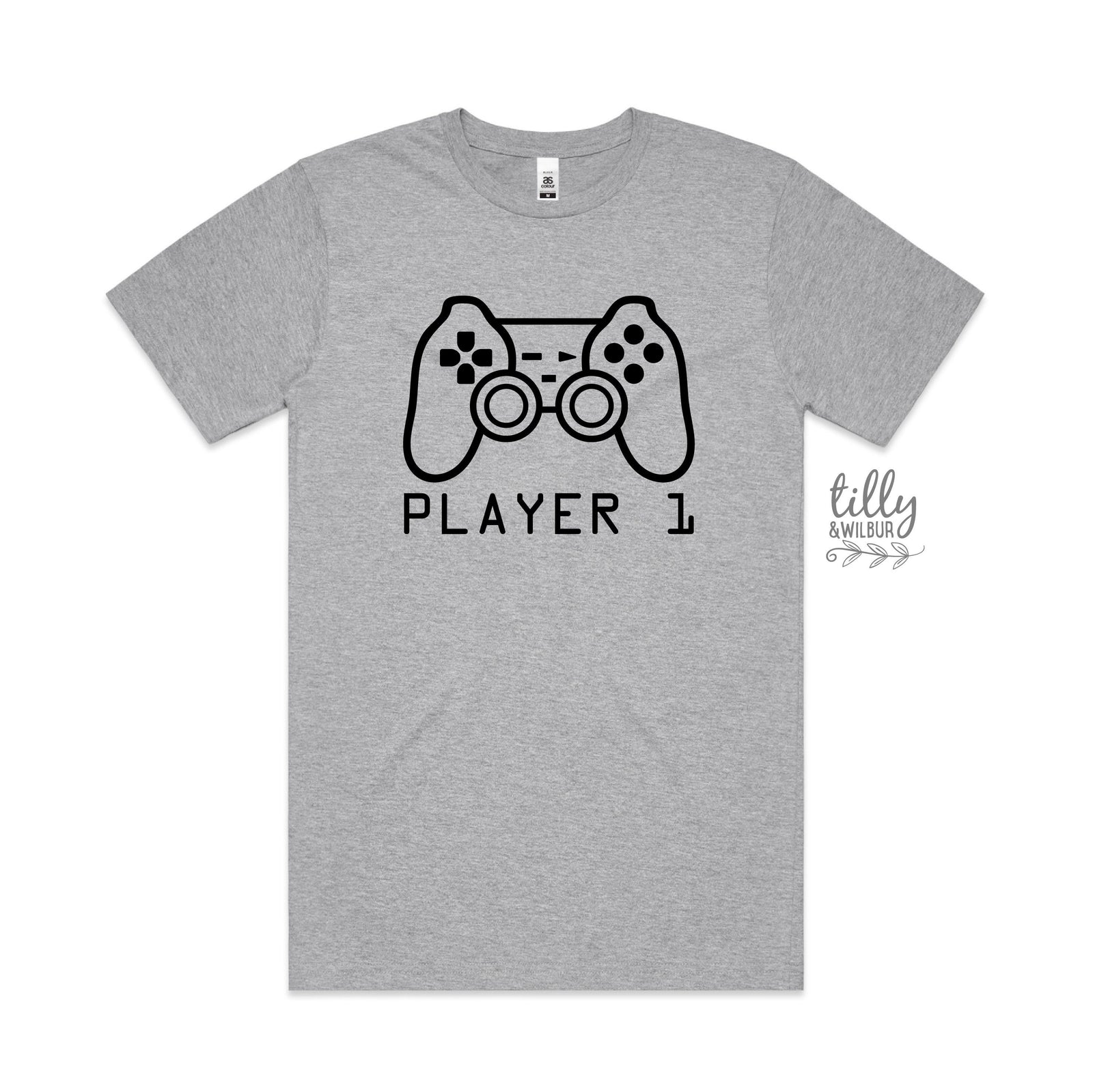 Player 1 T-Shirt, Part Of Player 1 Player 2 Set, Father Son Matching Shirts, Matching Dad Baby, Gaming, Father's Day Gift, Video Gift, Gamer