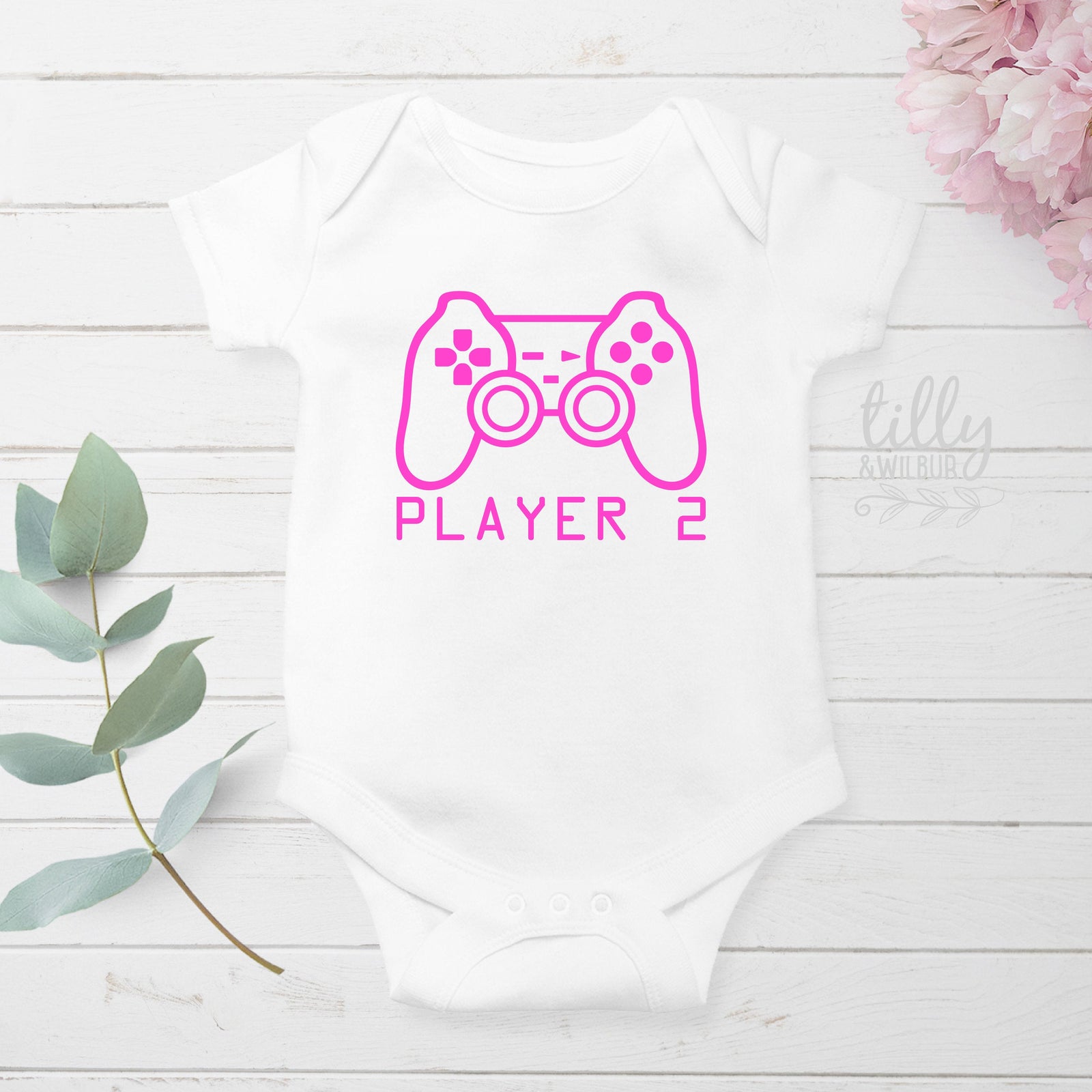 Player 2 Bodysuit, Player 2 Onesie, Part of Player 1 Player 2 Set, Daddy Daughter Matching Shirts, Matching Tees, Gaming, Father's Day Gift