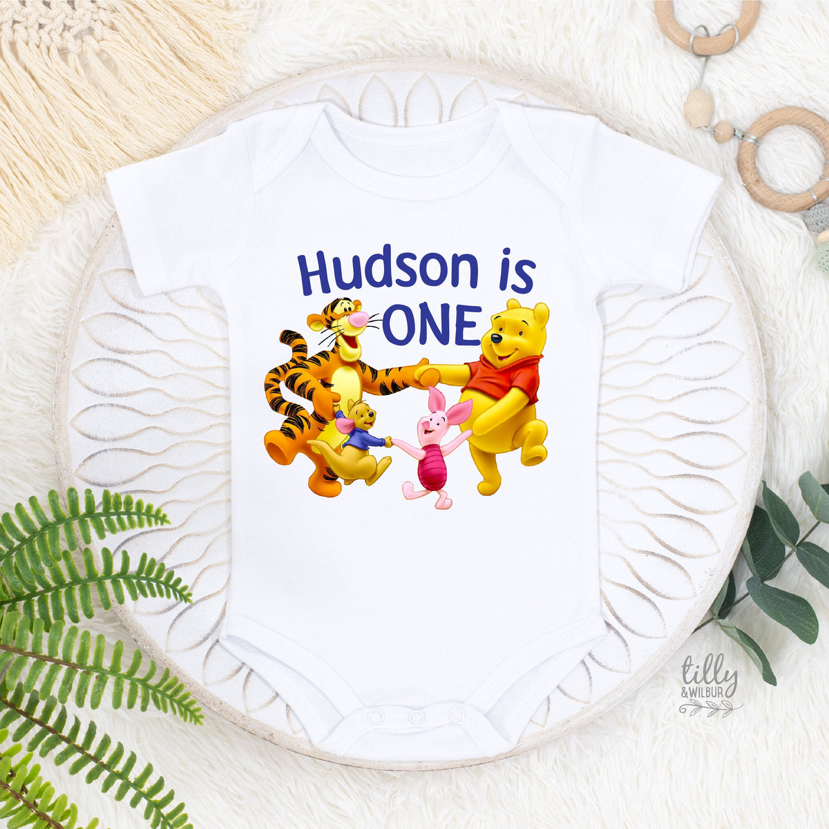 1st Birthday Bodysuit, First Birthday Onesie, Personalised 1st Birthday T-Shirt, 1st Birthday Gift, First Birthday Gift, Winnie The Pooh