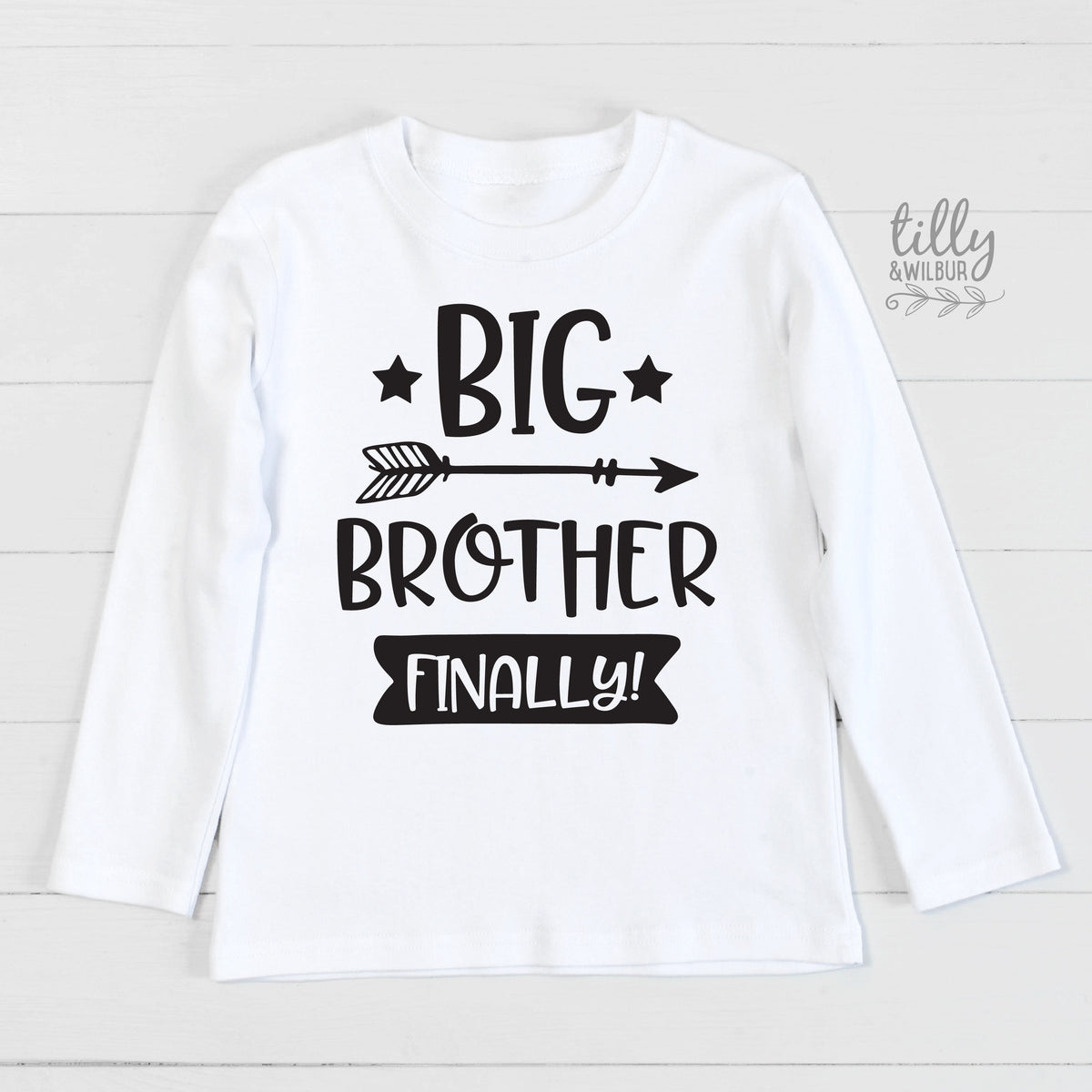 Big Brother Finally, Promoted To Big Brother T-Shirt For Boys, Personalised Due Date, I'm Going To Be A Big Brother, Pregnancy Announcement