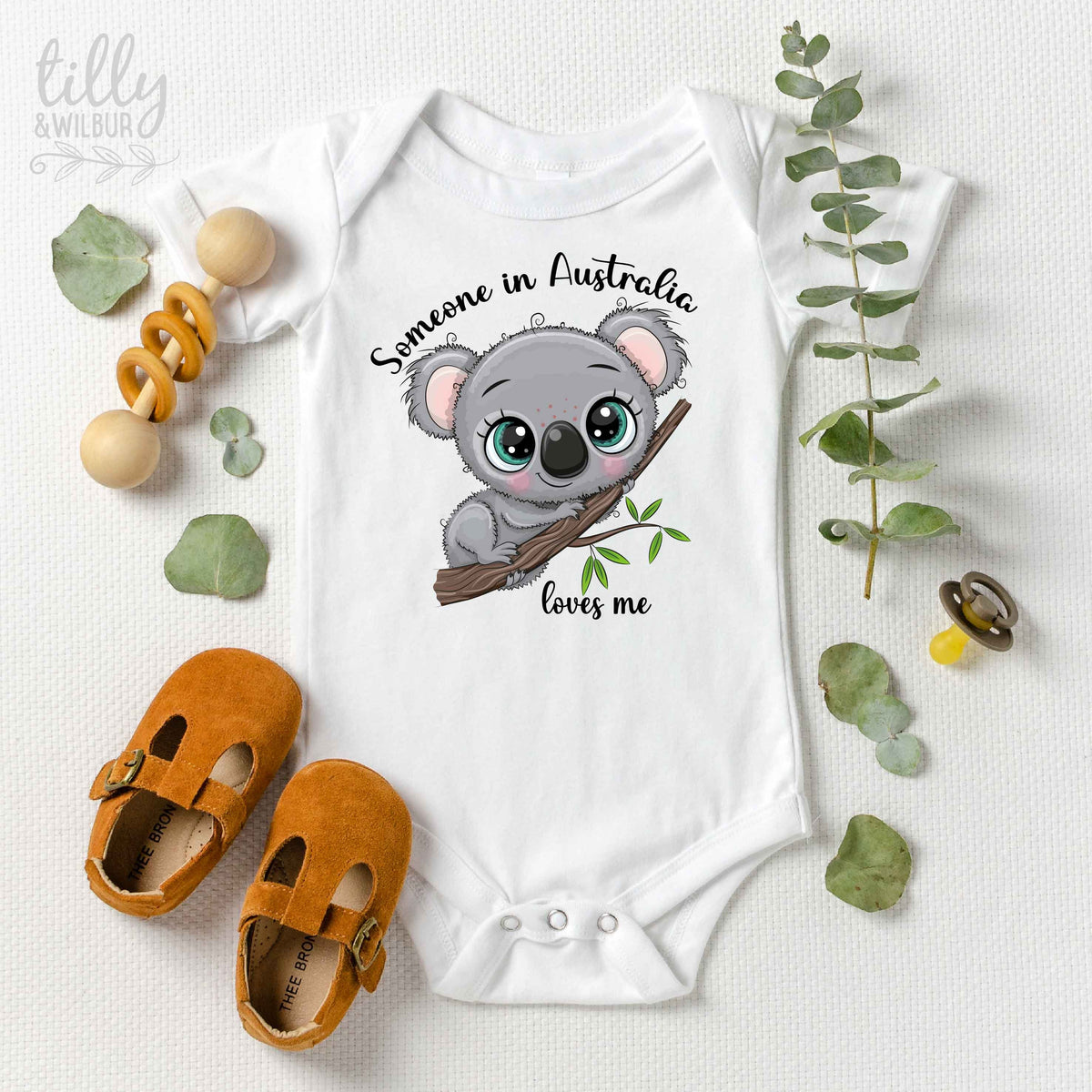 Someone In Australia Loves Me, Australia Baby Gift, Australiana Gift, Koala Baby Gift, Aussie Overseas Gift, Newborn Baby Gift, Baby Shower