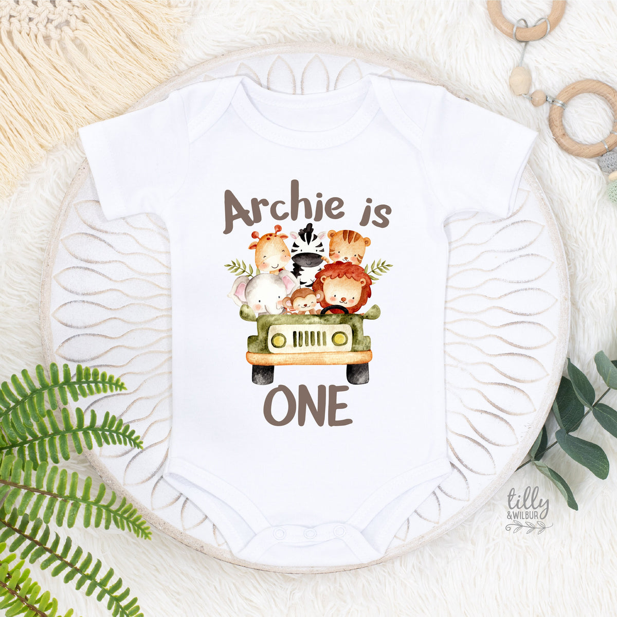 Safari Animal First Birthday Onesie, Safari Baby Birthday Bodysuit, 1st Birthday Boy T-Shirt, 1st Birthday Baby Outfit, Jungle Animal Theme