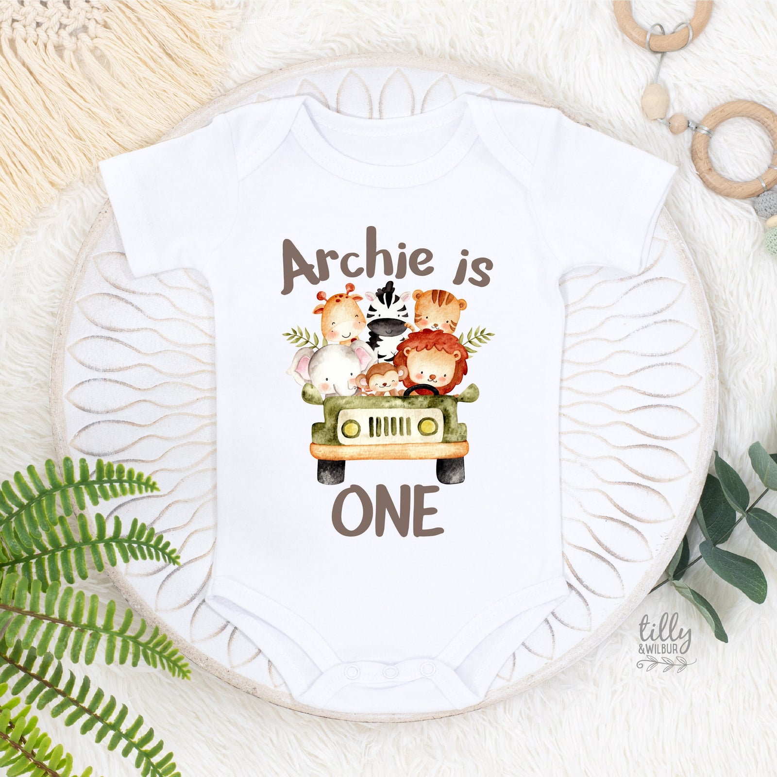 Safari Animal First Birthday Onesie, Safari Baby Birthday Bodysuit, 1st Birthday Boy T-Shirt, 1st Birthday Baby Outfit, Jungle Animal Theme