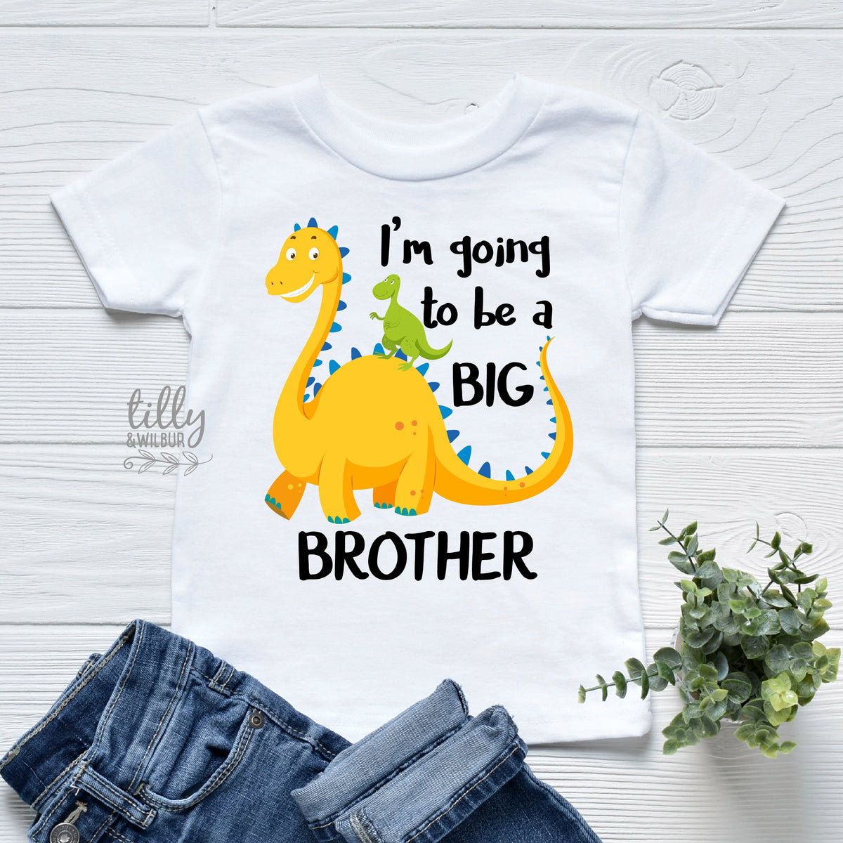 Big Brother T-Shirt, Promoted To Big Brother T-Shirt, Big Brothersaurus T-Shirt, Dinosaur T-Shirt, I'm Going To Be A Big Brother T-Shirt