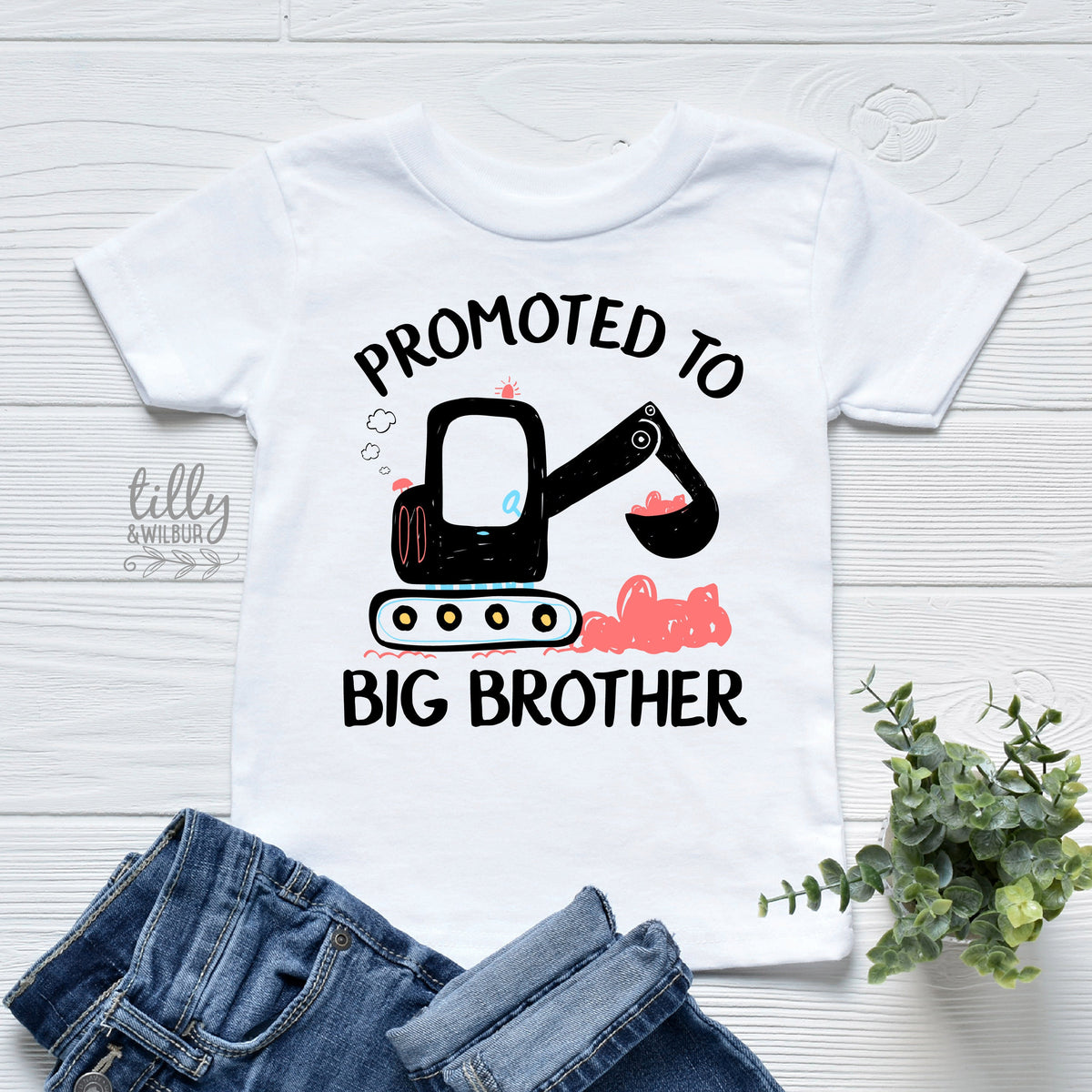 Promoted To Big Brother T-Shirt For Boys, Big Brother Under Construction Shirt, I'm Going To Be A Big Brother Shirt, Pregnancy Announcement