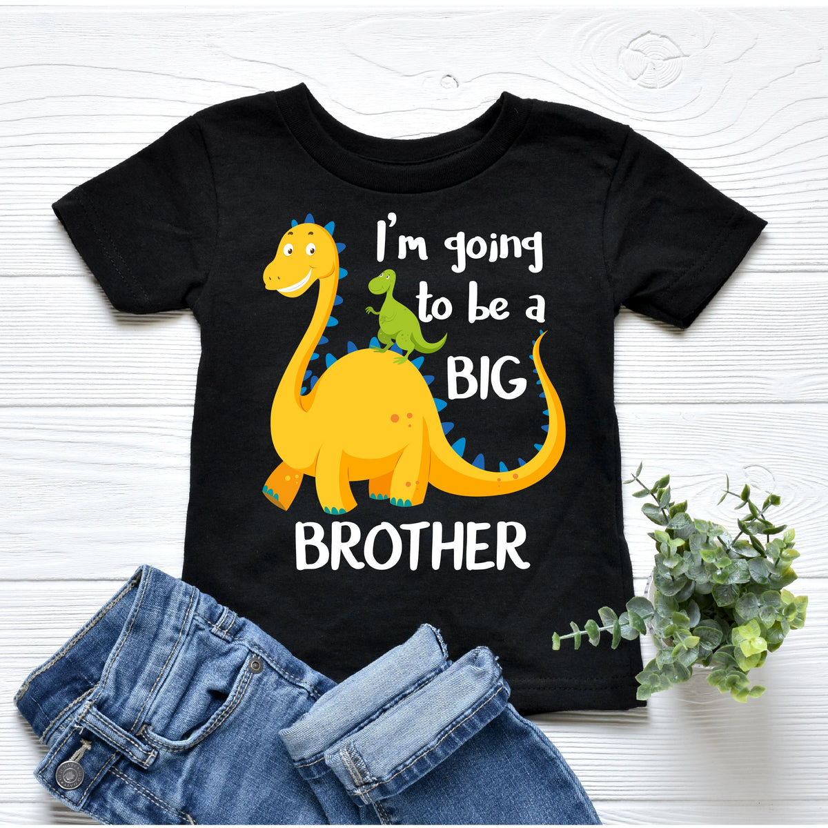 Big Brother T-Shirt, Promoted To Big Brother T-Shirt, Big Brothersaurus T-Shirt, Dinosaur T-Shirt, I'm Going To Be A Big Brother T-Shirt