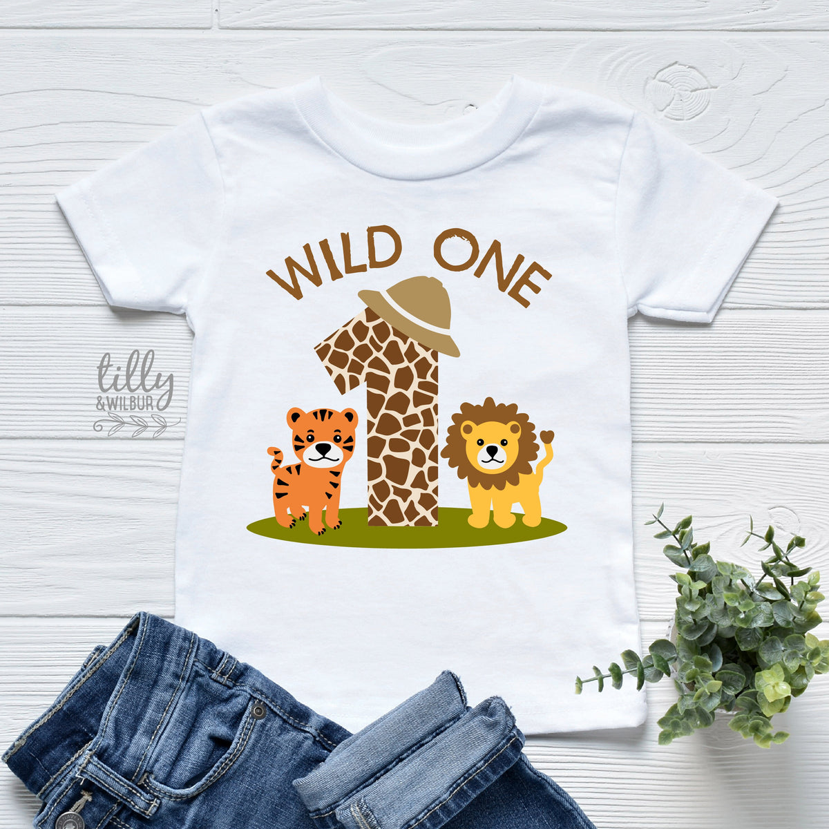 Safari Animal First Birthday T-Shirt, Safari Baby Birthday Gift, 1st Birthday Boy T-Shirt, 1st Birthday Baby Outfit, Jungle Animal Theme