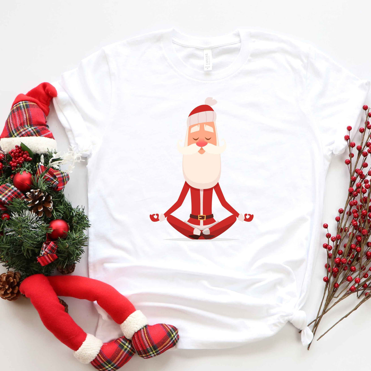 Yoga Santa T-Shirts Originally Listed by Tilly&Wilbur, Matching Family Christmas T-Shirts, Matching Yoga Santa Shirts, Yoga Gifts, Xmas Gift