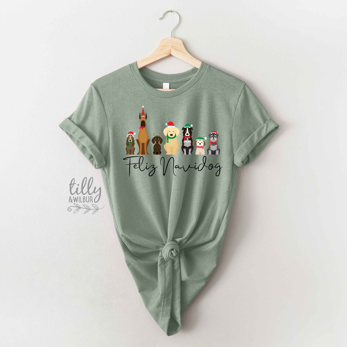 Feliz Navidog Christmas T-Shirt, Dog T-Shirt, Christmas Dog T-Shirt, Dog Christmas T-Shirt, Women's Dog T-Shirt, Dog Lovers T-Shirt, Spain