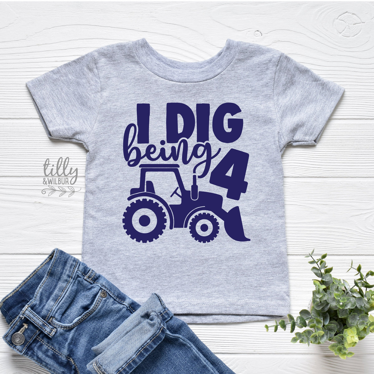 I'm Four And Digging It T-Shirt, I Dig Being Four Birthday T-Shirt, 4th Birthday T-Shirt, 4th Second Birthday Tee, Four Birthday Gift, Boy 4