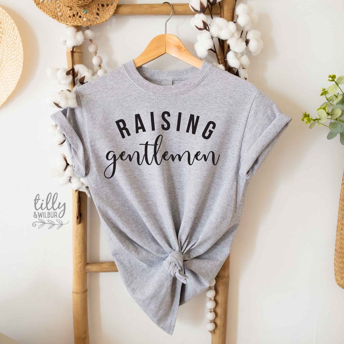 Raising Gentlemen T-Shirt, Mum of Boys T-Shirt, Boy Mama T-Shirt, Gift For Mum, Gift For New Mum, Boy Mum T-Shirt, Mum Of Boys Outnumbered