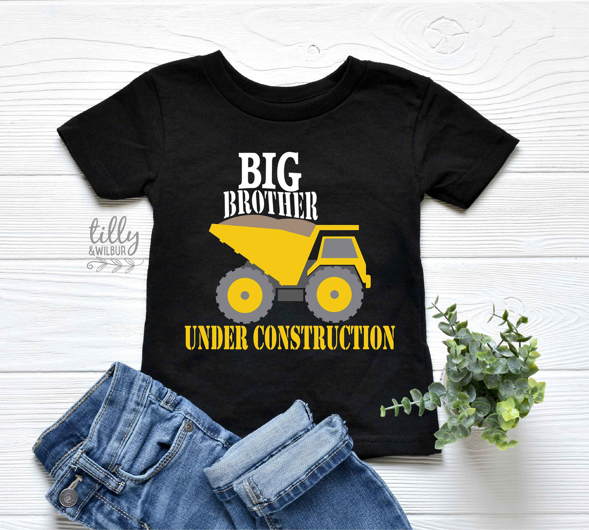 Promoted To Big Brother T-Shirt For Boys, Big Brother Under Construction Shirt, I'm Going To Be A Big Brother Shirt, Pregnancy Announcement