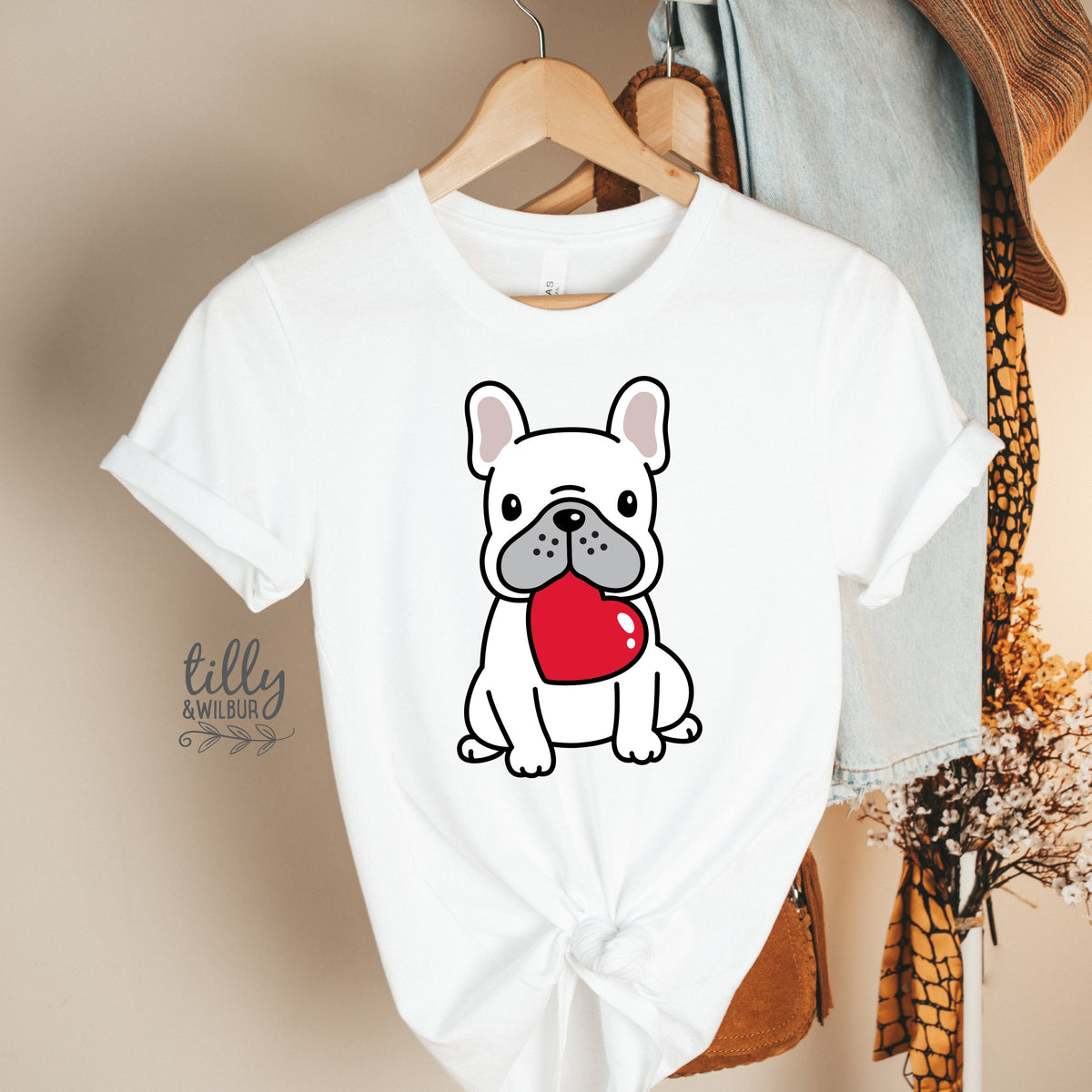 Frenchie Valentine T-Shirt, Valentine's Day T-Shirt, Wife Gift, Girlfriend Gift, Valentine's Day T-Shirt, Valentine's Day Gift, Love Heart