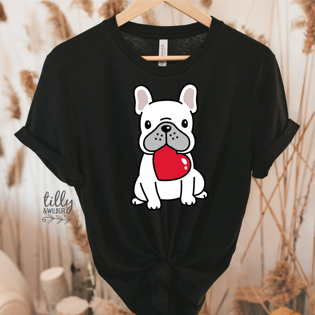 Frenchie Valentine T-Shirt, Valentine's Day T-Shirt, Wife Gift, Girlfriend Gift, Valentine's Day T-Shirt, Valentine's Day Gift, Love Heart