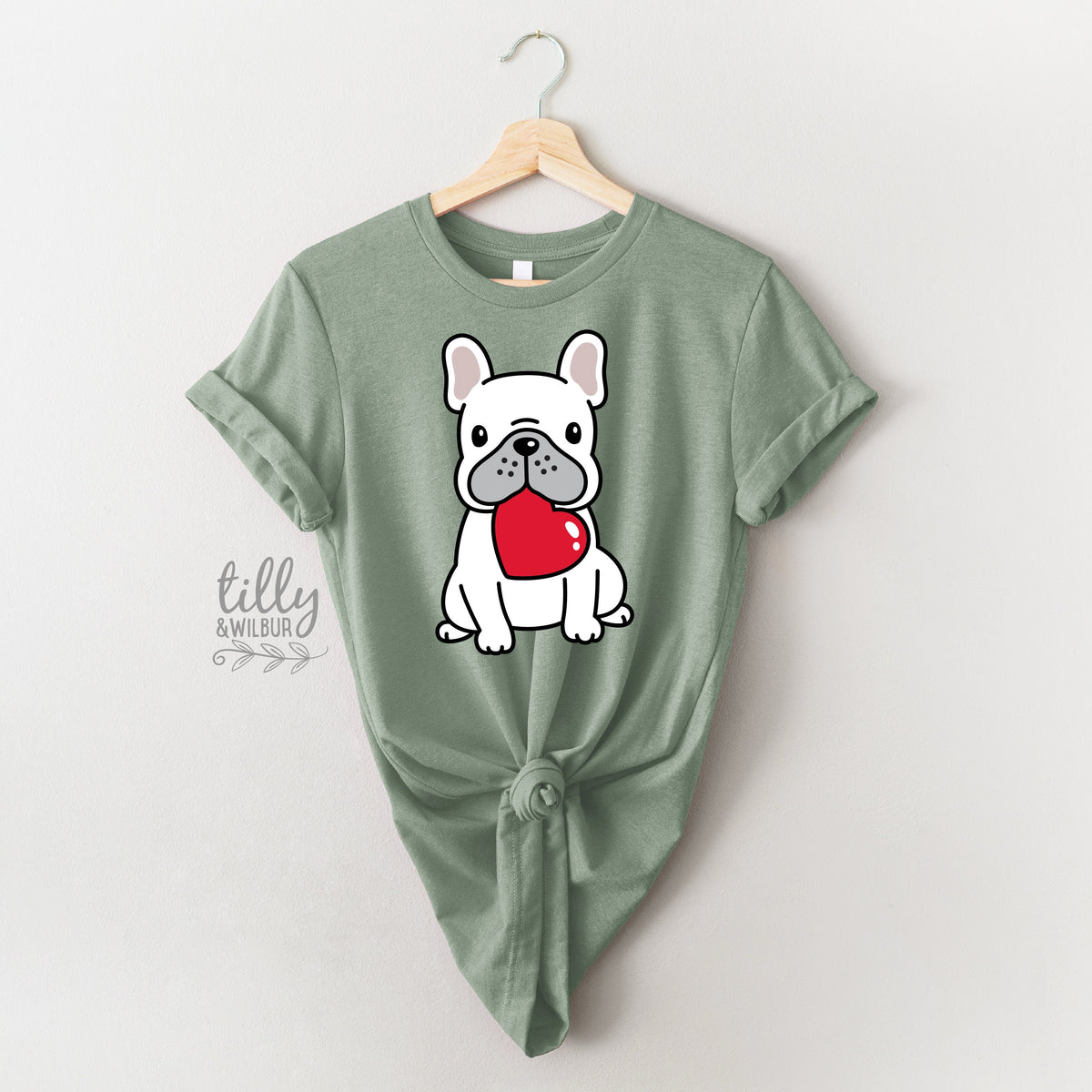 Frenchie Valentine T-Shirt, Valentine's Day T-Shirt, Wife Gift, Girlfriend Gift, Valentine's Day T-Shirt, Valentine's Day Gift, Love Heart