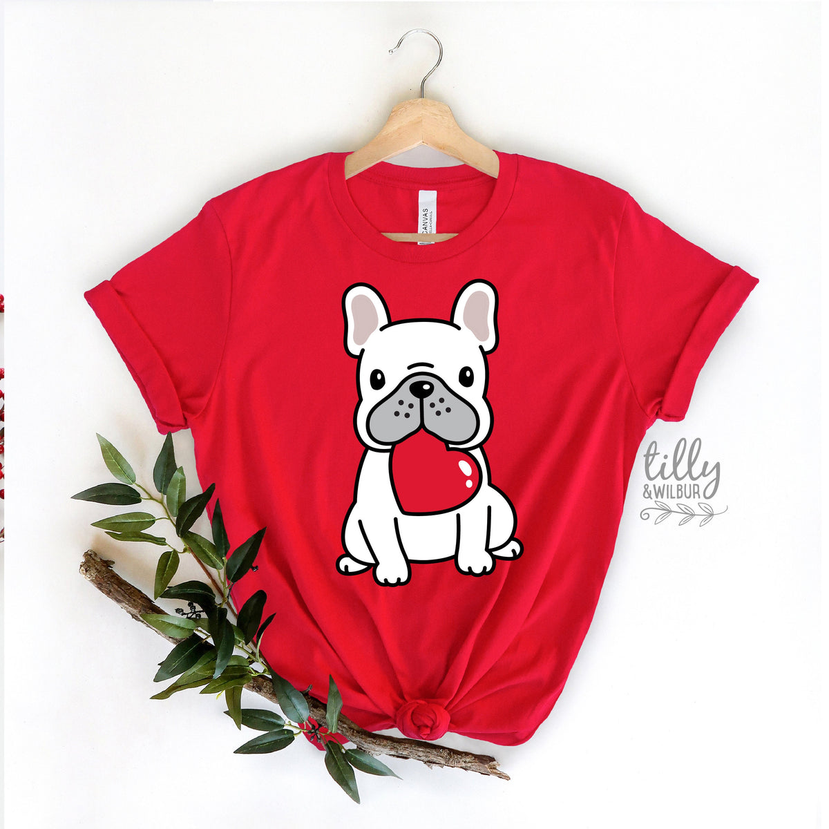 Frenchie Valentine T-Shirt, Valentine's Day T-Shirt, Wife Gift, Girlfriend Gift, Valentine's Day T-Shirt, Valentine's Day Gift, Love Heart