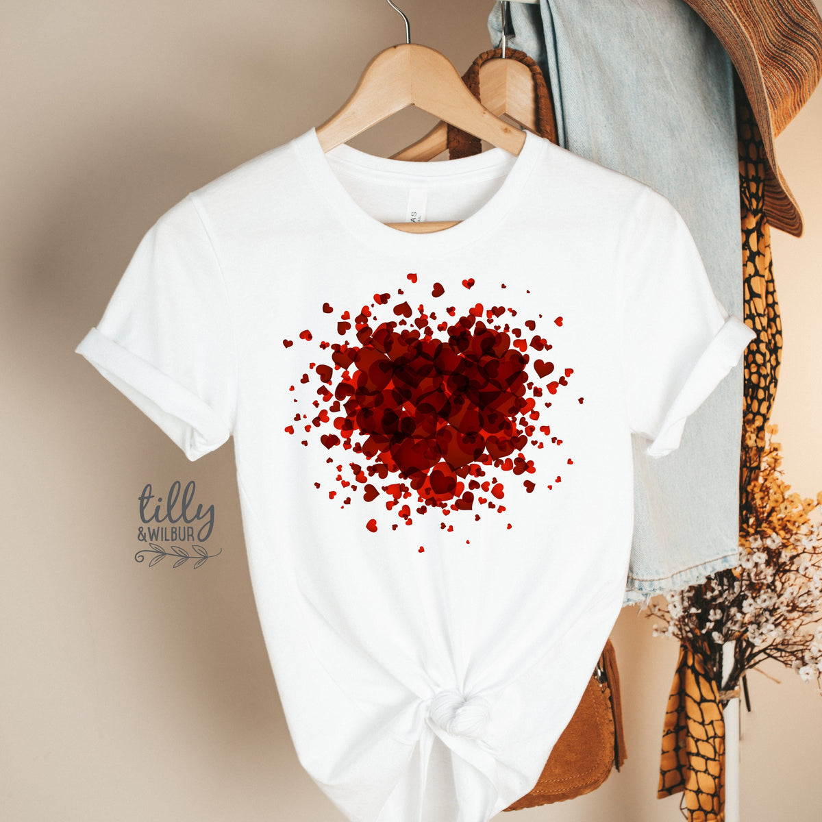 Love Heart T-Shirt, Love Heart Shirt, Gift For Lovers, Wife Gift, Girlfriend Gift, Valentine's Day T-Shirt, Valentine's Day Gift, Lover Tee