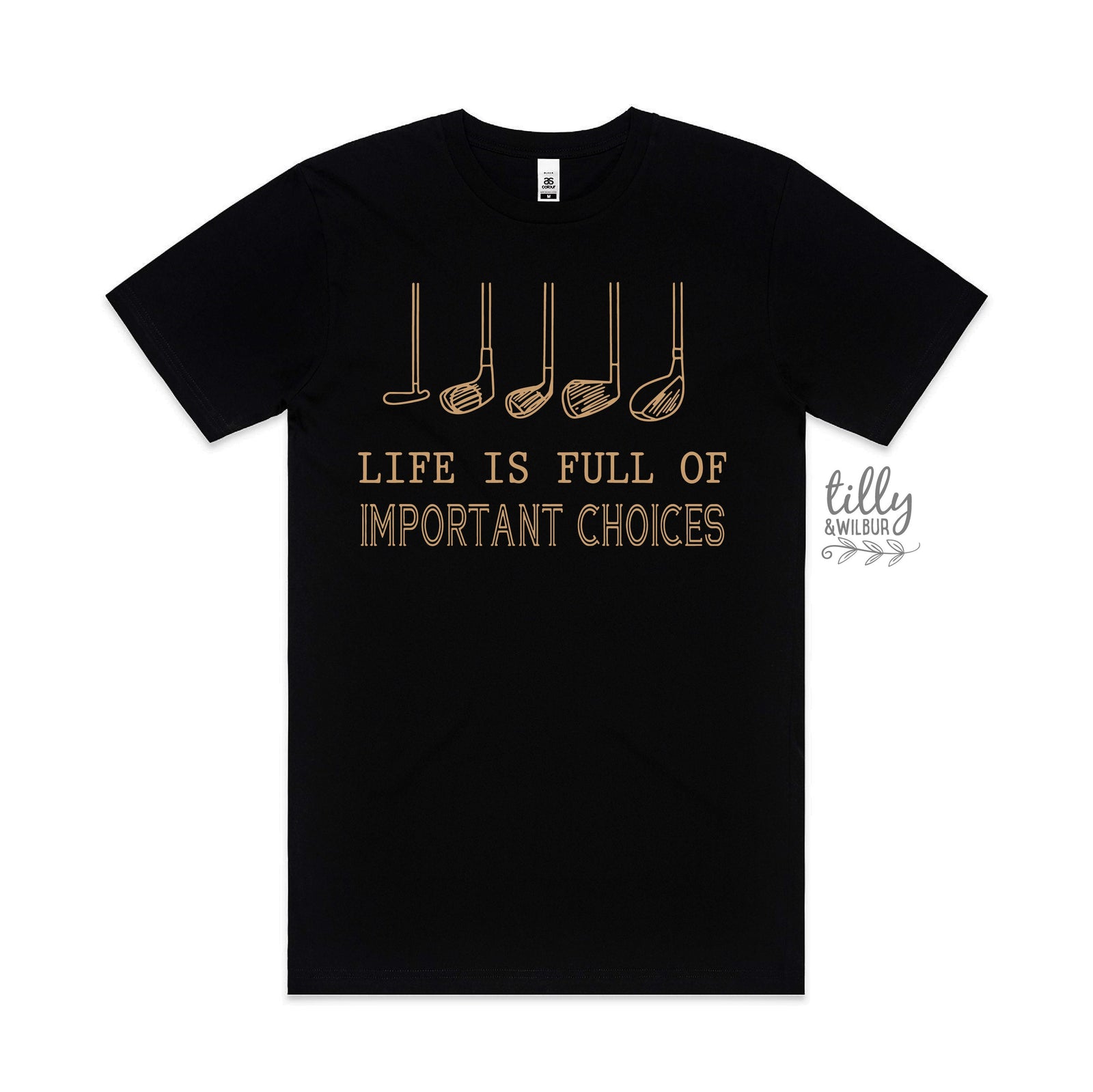 Life is Full of Important Choices T-Shirt, Gift For Golfer,  Funny Men's Golf T-Shirt, Golfer Birthday, Golf Gift For Men, Gift For Husband