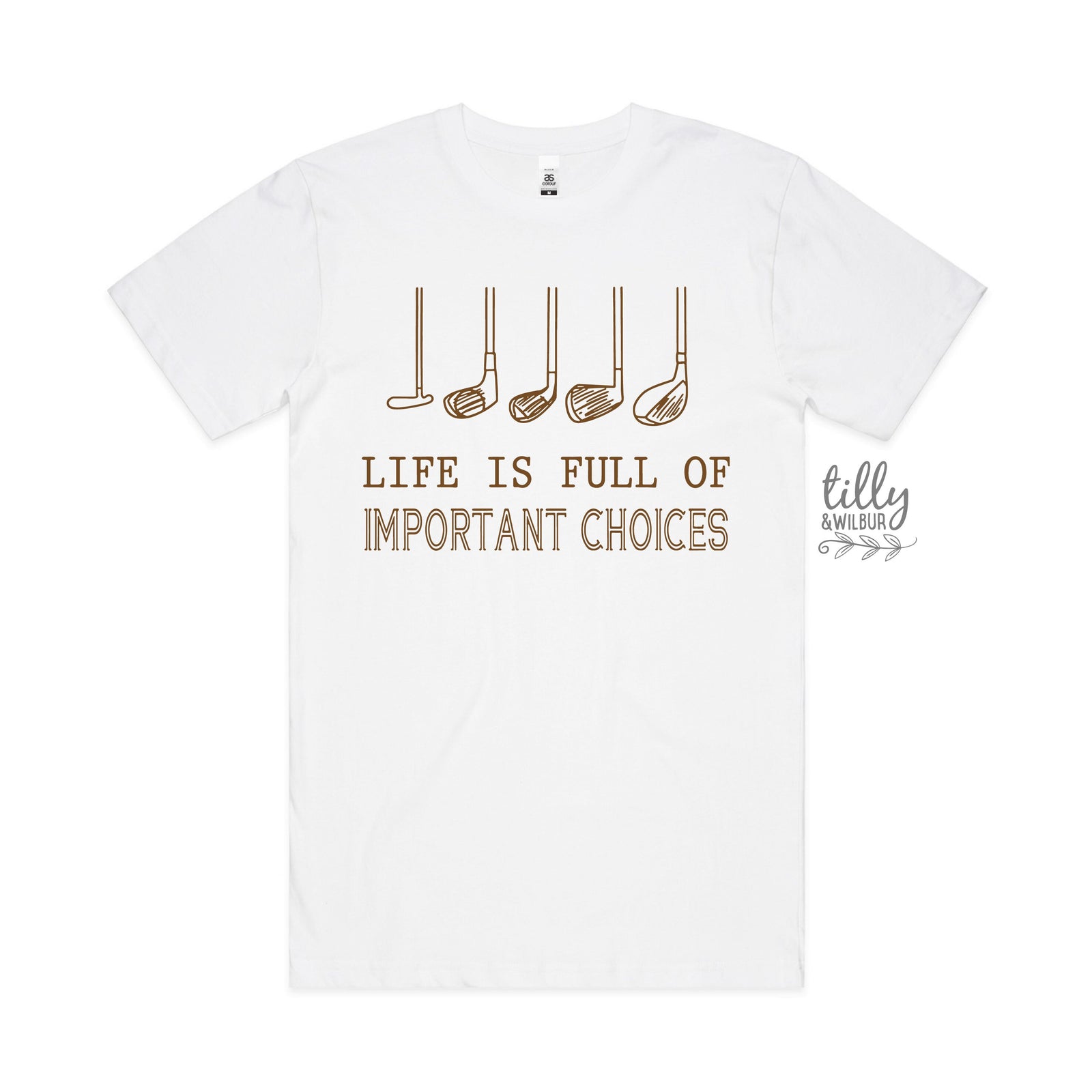 Life is Full of Important Choices T-Shirt, Gift For Golfer,  Funny Men's Golf T-Shirt, Golfer Birthday, Golf Gift For Men, Gift For Husband