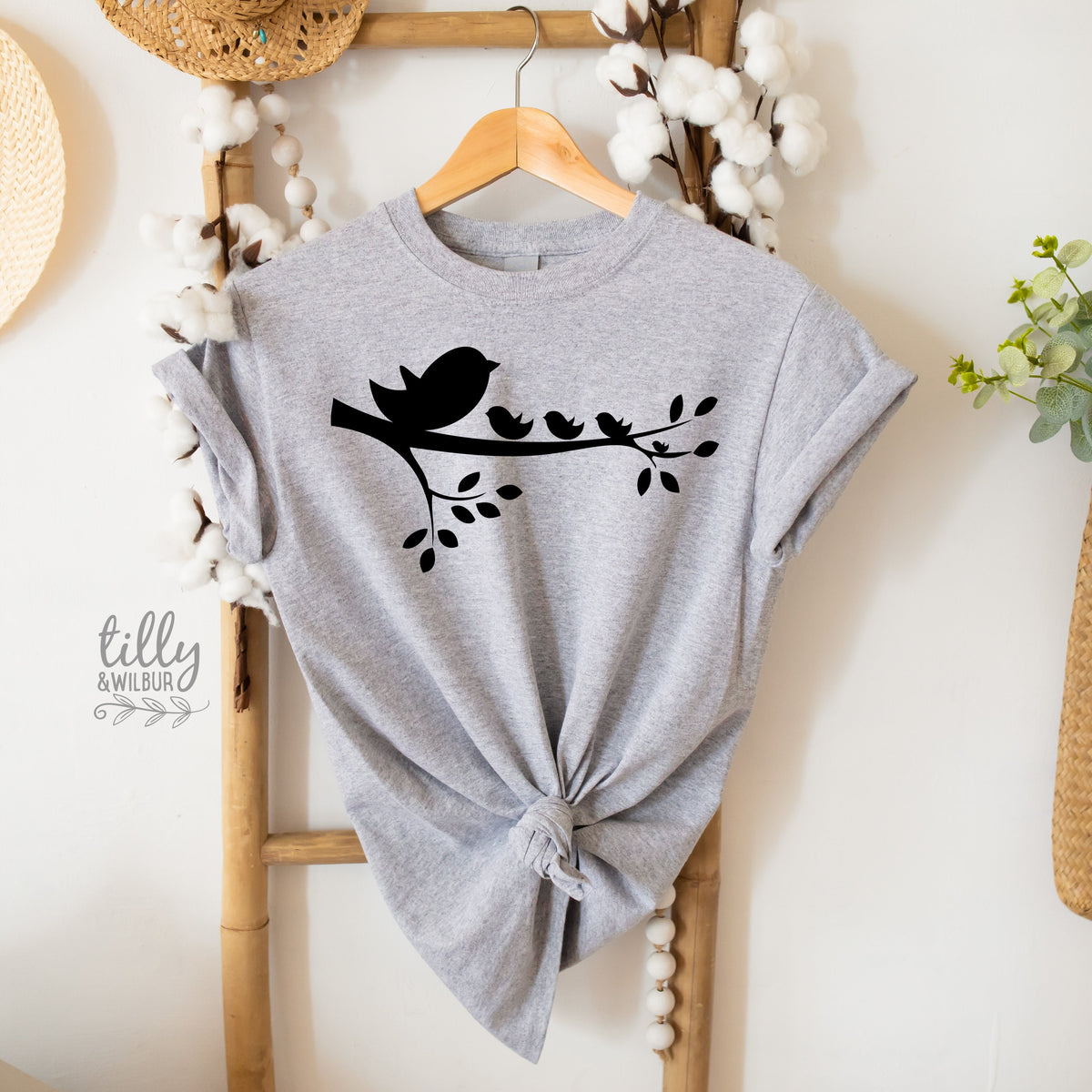 Mother's Day T-Shirt, Personalise Number Of Little Birds Per Number Of Children, First Mother's Day, 1st Mother's Day, Mama And Me, Best Mum
