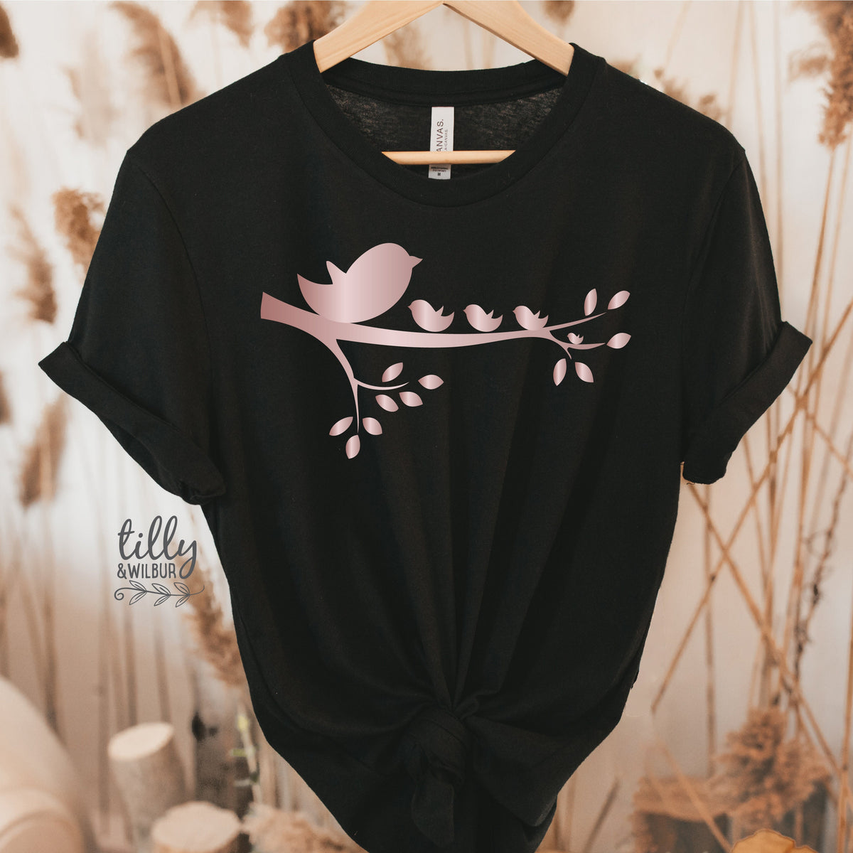 Mother's Day T-Shirt, Personalise Number Of Little Birds Per Number Of Children, First Mother's Day, 1st Mother's Day, Mama And Me, Best Mum
