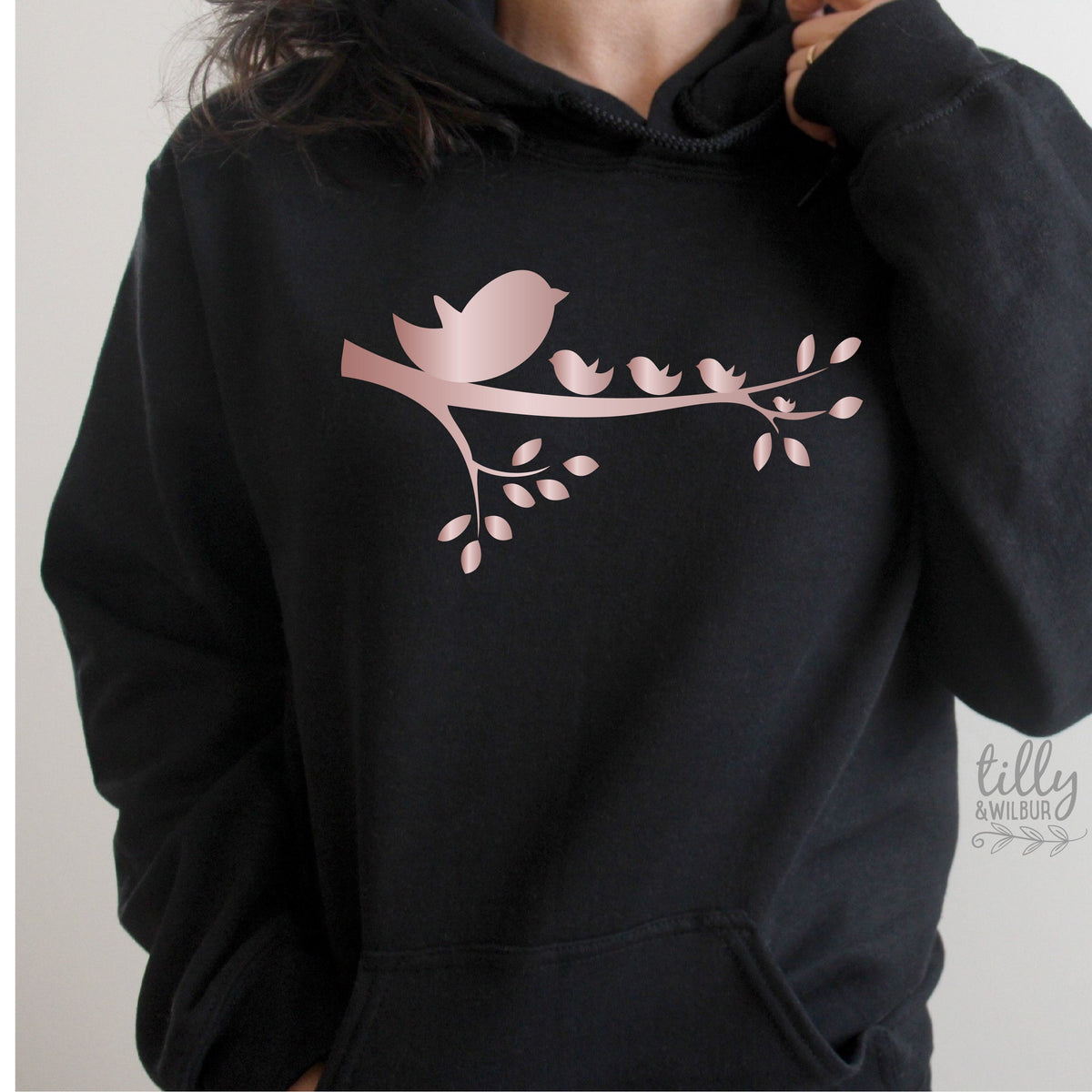 Mother's Day Hoodie, Personalise Number Of Little Birds Per Number Of Children, First Mother's Day, 1st Mother's Day, Mama And Me, Best Mum