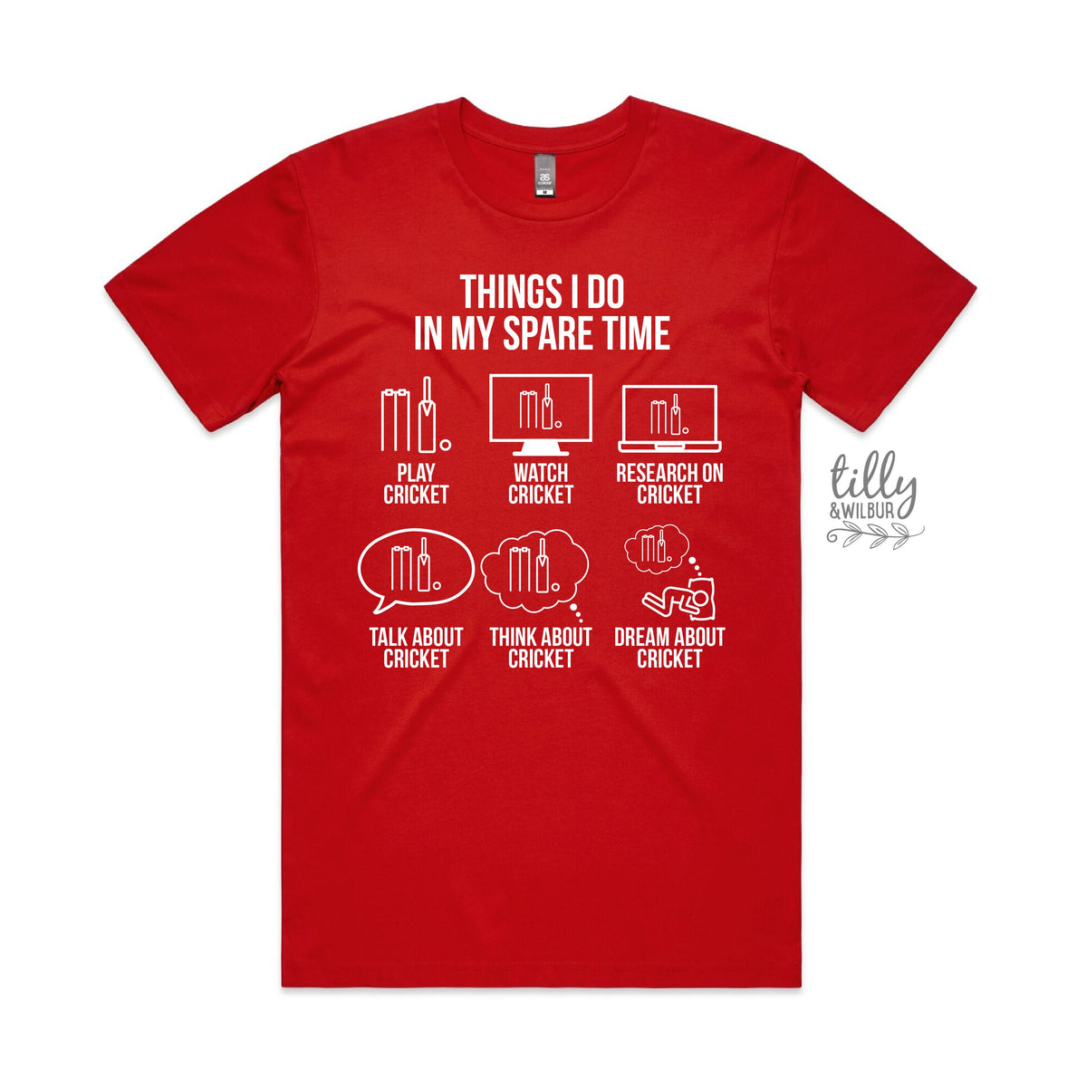 Cricket T-Shirt, Things I Do In My Spare Time, Men's Cricket T-Shirt, Funny Cricket T-Shirt, Funny Dad T-Shirt, Men's Gift, Men's Birthday