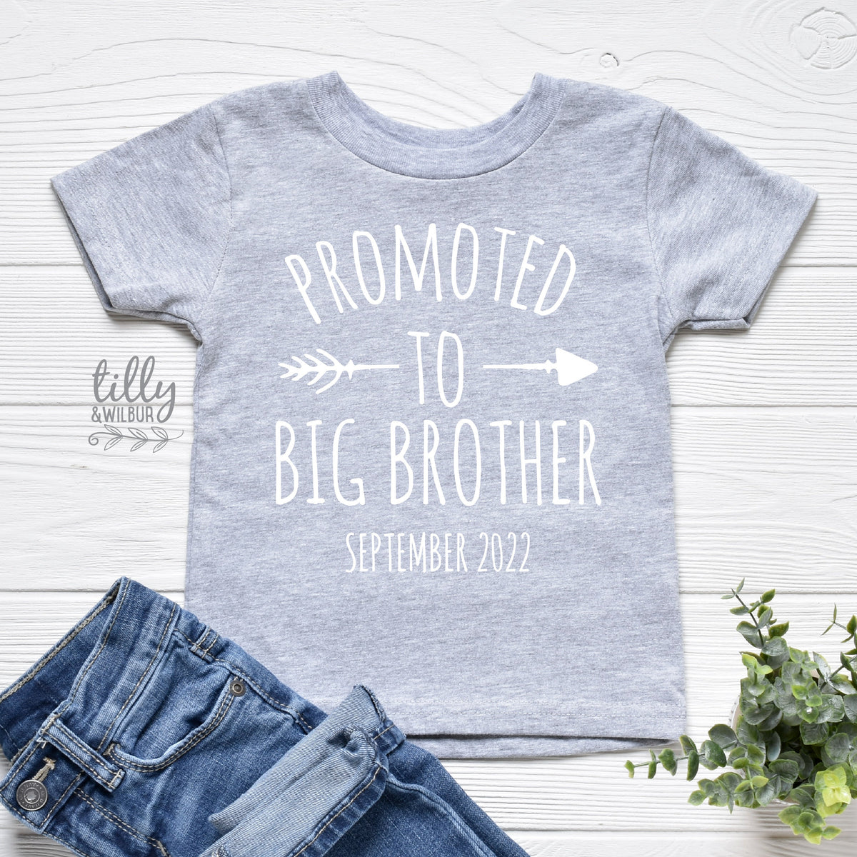 Promoted To Big Brother T-Shirt For Boys, Personalised Due Date, Big Brother Shirt, I'm Going To Be A Big Brother, Pregnancy Announcement