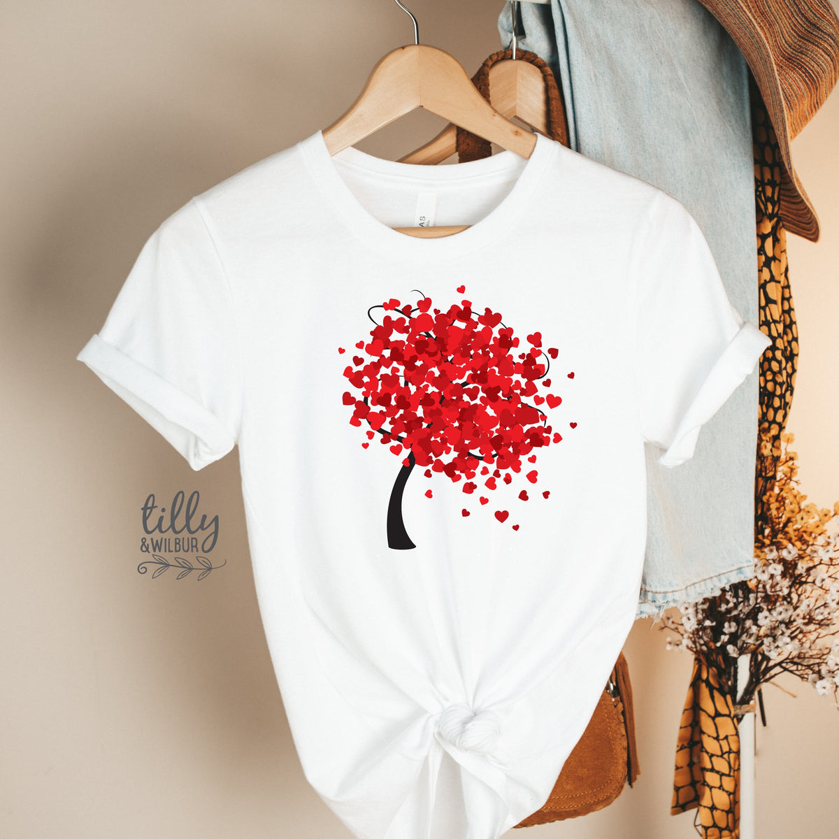 Love Heart Tree T-Shirt, Love Tree T-Shirt, Valentine's Day Tank, Wife Gift, Girlfriend Gift, Valentine's Day T-Shirt, Valentine's Day Gift