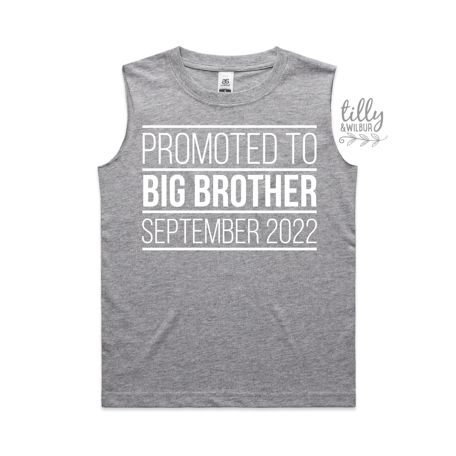 Promoted To Big Big Brother T-Shirt, I'm Going To Be A Big Brother T-Shirt, Personalised Pregnancy Announcement T-Shirt, Sibling T-Shirt