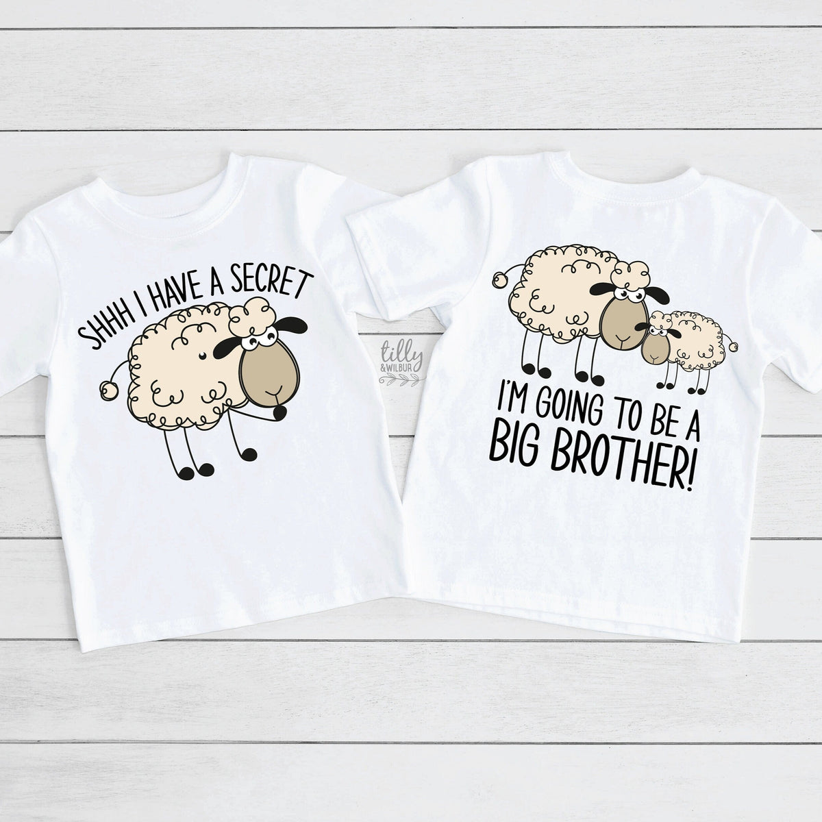 Big Brother T-Shirt, I've Got A Secret, I'm Going To Be A Big Brother T-Shirt, Front And Back Design, Pregnancy Announcement, Big Bro Shirt