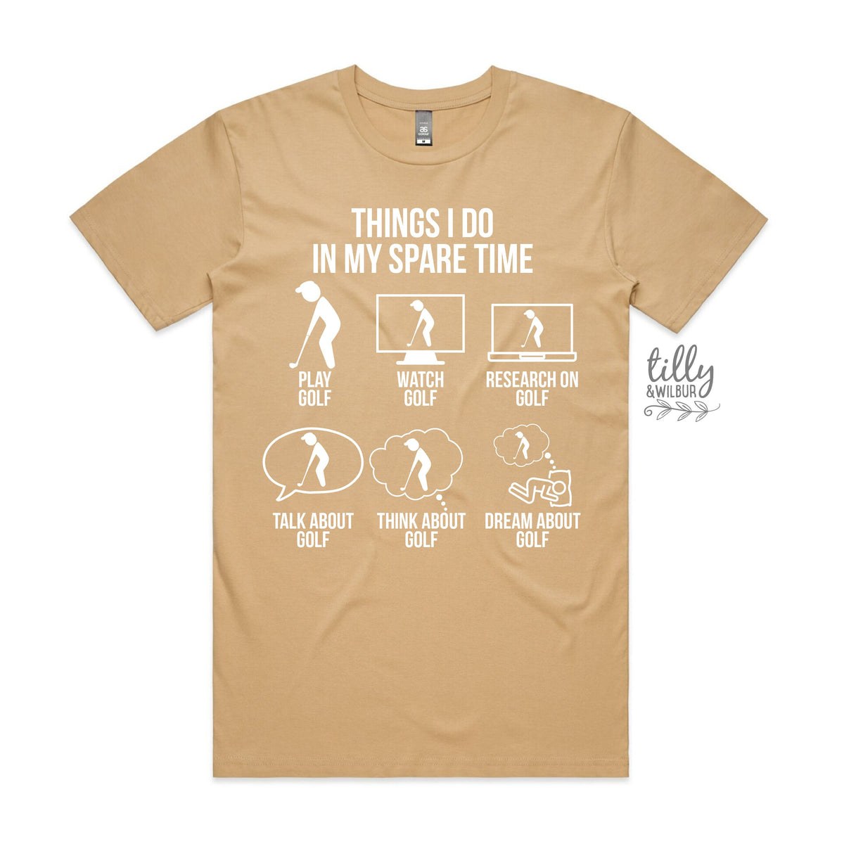 Golf T-Shirt, Things I Do In My Spare Time, Men's Golf T-Shirt, Funny Golf T-Shirt, Funny Dad T-Shirt, Golfer Gift, Men's Birthday, Golfing