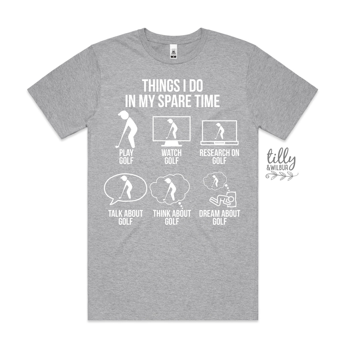 Golf T-Shirt, Things I Do In My Spare Time, Men's Golf T-Shirt, Funny Golf T-Shirt, Funny Dad T-Shirt, Golfer Gift, Men's Birthday, Golfing