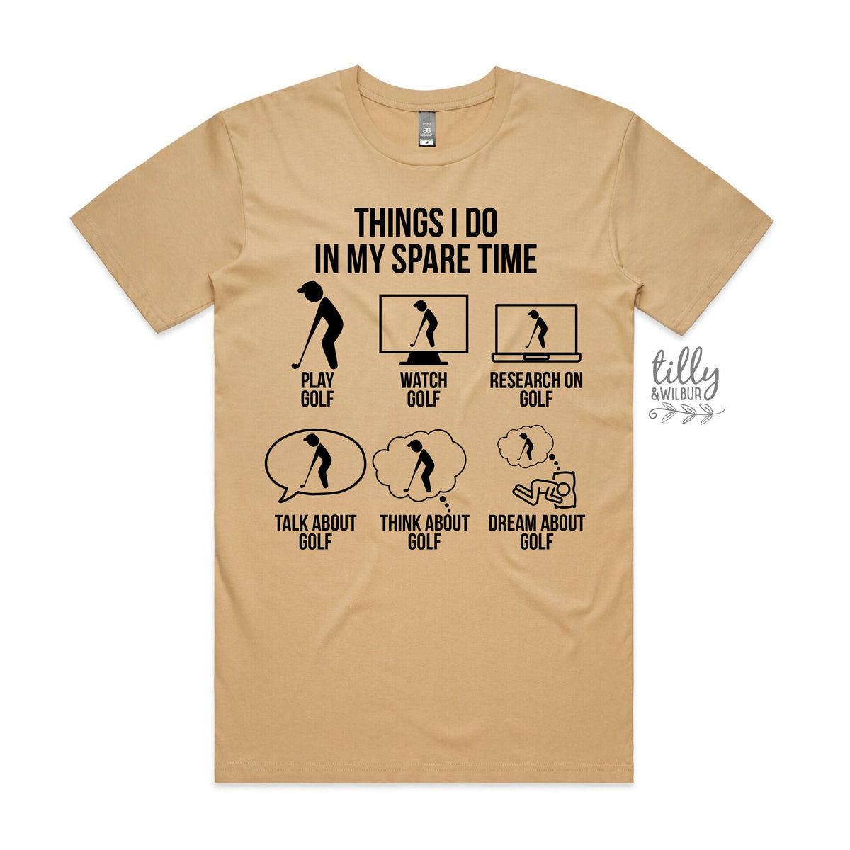 Golf T-Shirt, Things I Do In My Spare Time, Men's Golf T-Shirt, Funny Golf T-Shirt, Funny Dad T-Shirt, Golfer Gift, Men's Birthday, Golfing
