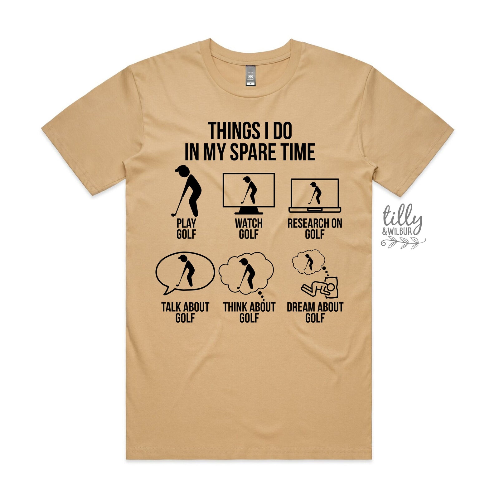 Golf T-Shirt, Things I Do In My Spare Time, Men's Golf T-Shirt, Funny Golf T-Shirt, Funny Dad T-Shirt, Golfer Gift, Men's Birthday, Golfing