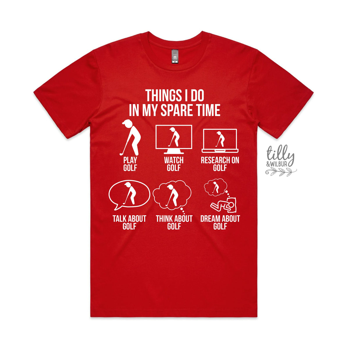 Golf T-Shirt, Things I Do In My Spare Time, Men's Golf T-Shirt, Funny Golf T-Shirt, Funny Dad T-Shirt, Golfer Gift, Men's Birthday, Golfing