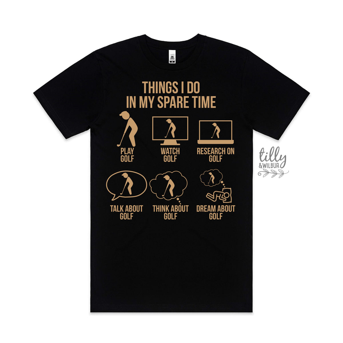 Golf T-Shirt, Things I Do In My Spare Time, Men's Golf T-Shirt, Funny Golf T-Shirt, Funny Dad T-Shirt, Golfer Gift, Men's Birthday, Golfing