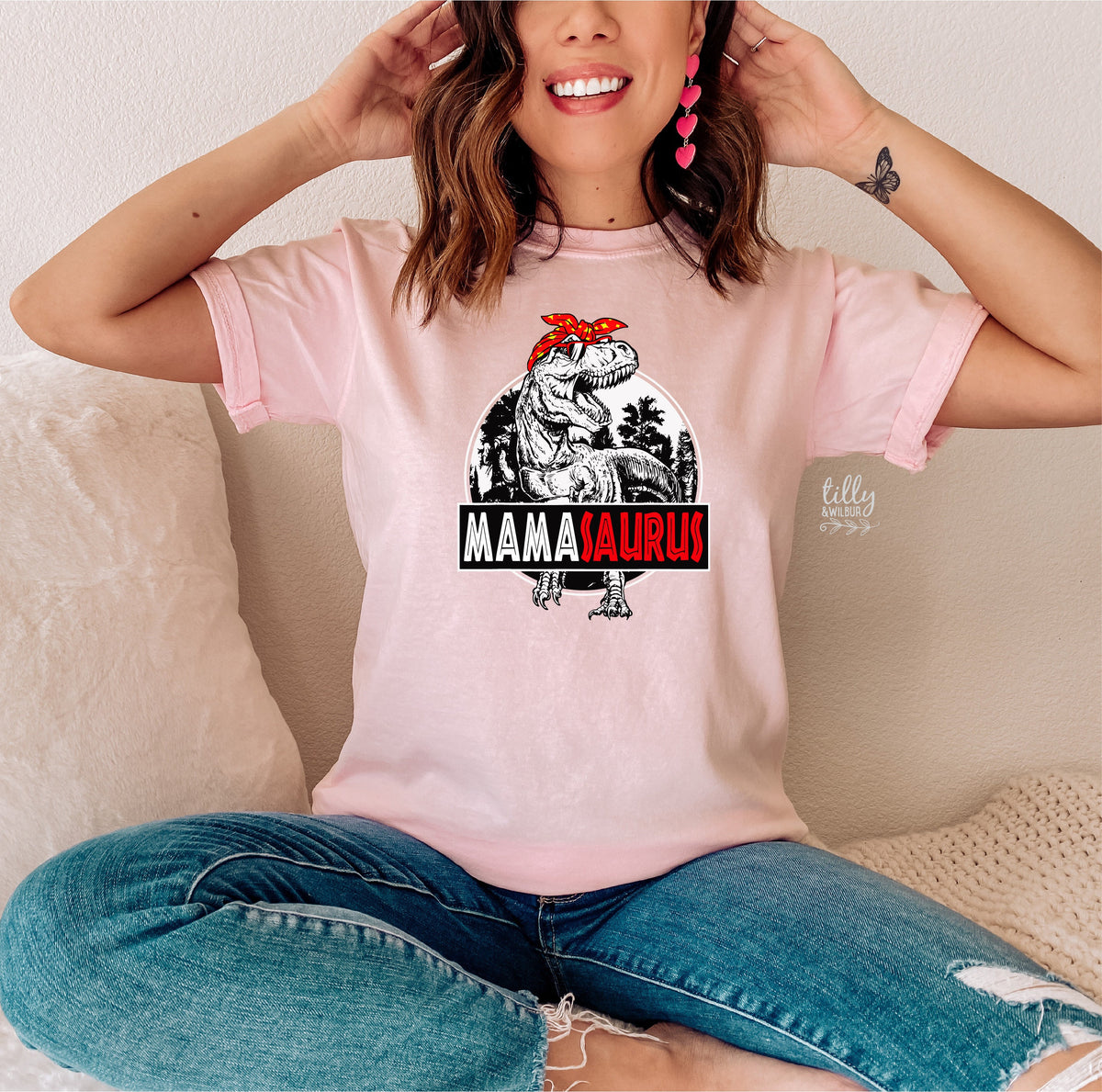 Mamasaurus T-Shirt, Motherhood Is A Walk In The Park Women's T-Shirt, Funny Mum Tee, Dinosaur Mum Shirt, Mothers Day, Jurassic Park Mum Gift