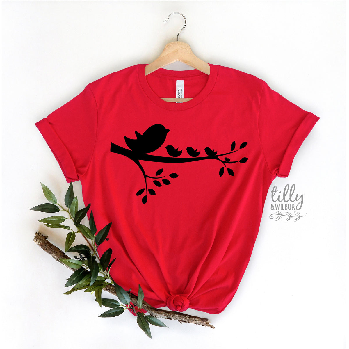 Mother's Day T-Shirt, Personalise Number Of Little Birds Per Number Of Children, First Mother's Day, 1st Mother's Day, Mama And Me, Best Mum