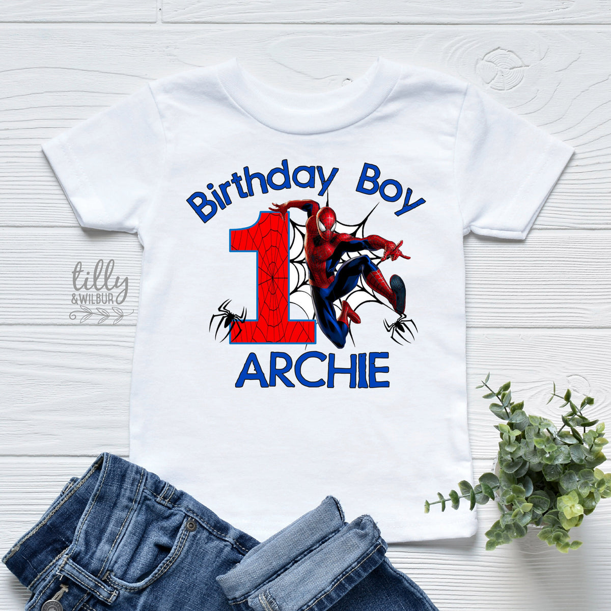 Spiderman T-Shirt, Spiderman 1st Birthday T-Shirt, One Year Old T-Shirt, 1st Birthday, Third Birthday Gift, Marvel Tee, Superhero Birthday