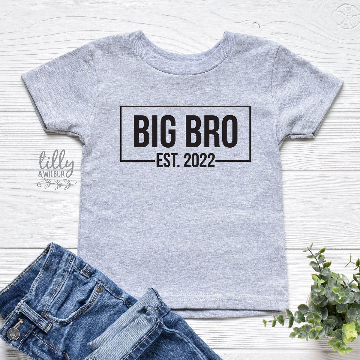 Big Brother T-Shirt, Big Bro Est, Promoted To Big Brother T-Shirt, Personalised Date, I'm Going To Be A Big Brother, Pregnancy Announcement