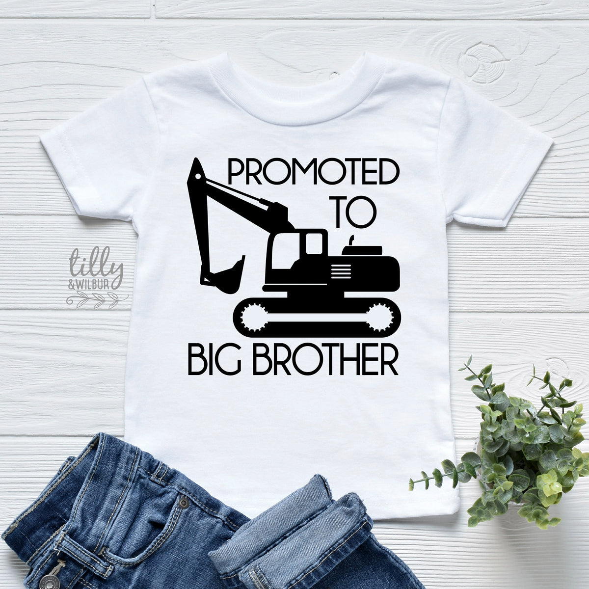 Big Brother T-Shirt, Promoted To Big Brother Shirt, Excavator T-Shirt, Digger T-Shirt, I'm Going To Be A Big Brother, Pregnancy Announcement