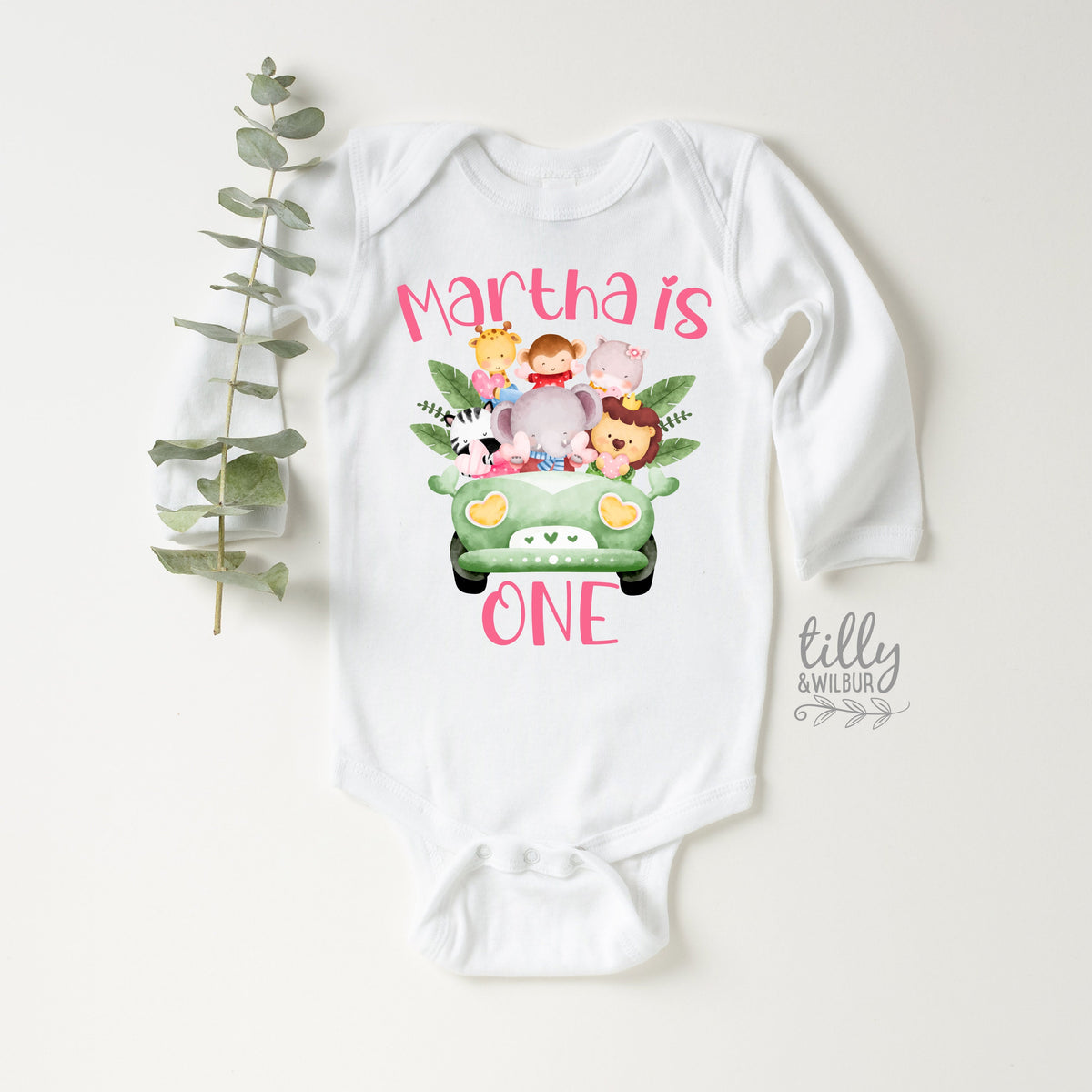 Safari Animal First Birthday T-Shirt, Safari Baby Birthday Gift, 1st Birthday Girl T-Shirt, 1st Birthday Baby Outfit, Jungle Animal Theme