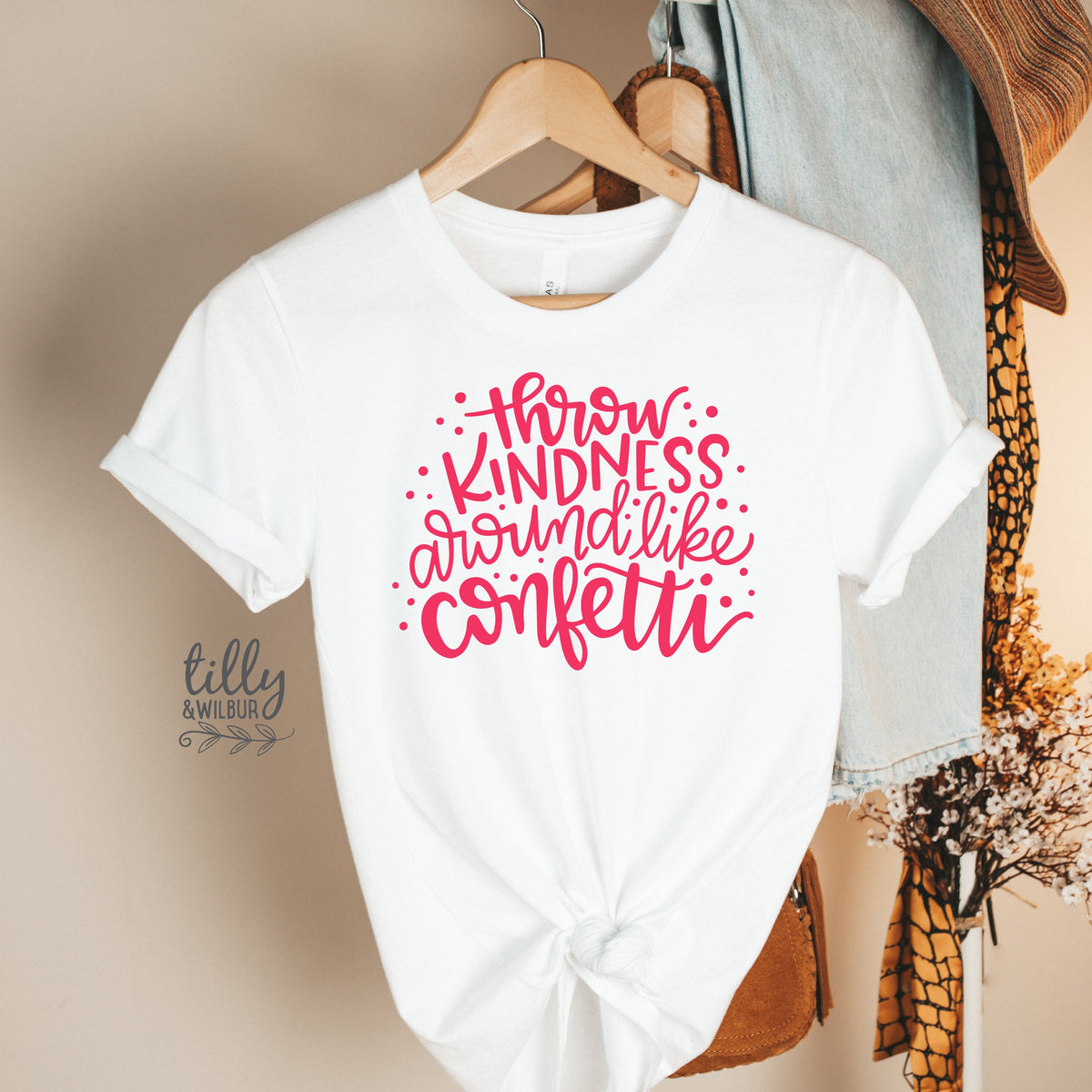 Throw Kindness Around Like Confetti T-Shirt, Be Kind Women's T-Shirt, Be Kind T-Shirt, Be Kind Shirt, Kindness Matters, Hot Pink Print