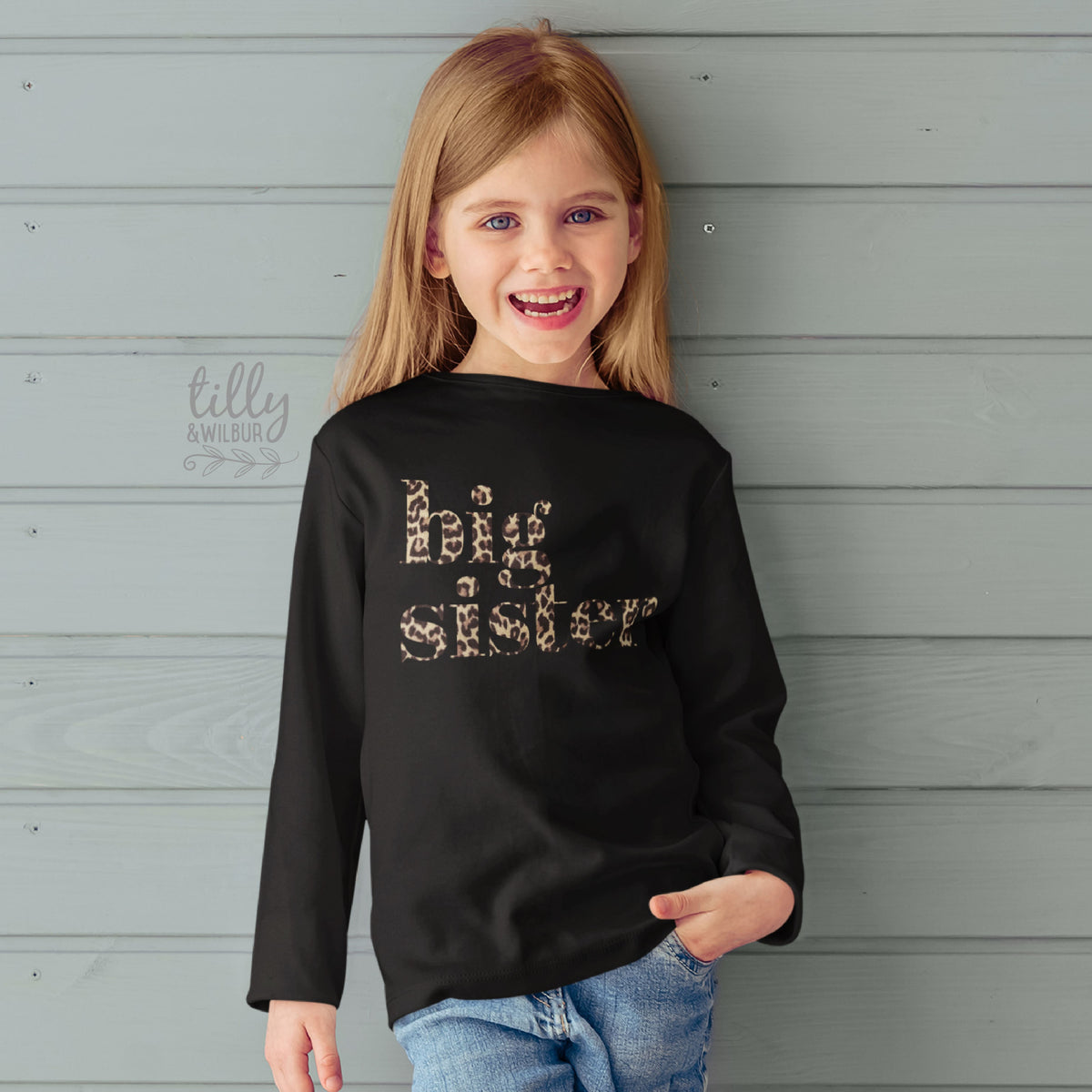 Big Sister T-Shirt, Promoted To Big Sister T-Shirt, Big Sister Gift, Leopard Print Tee, Pregnancy Announcement, I'm Going To Be A Big Sister