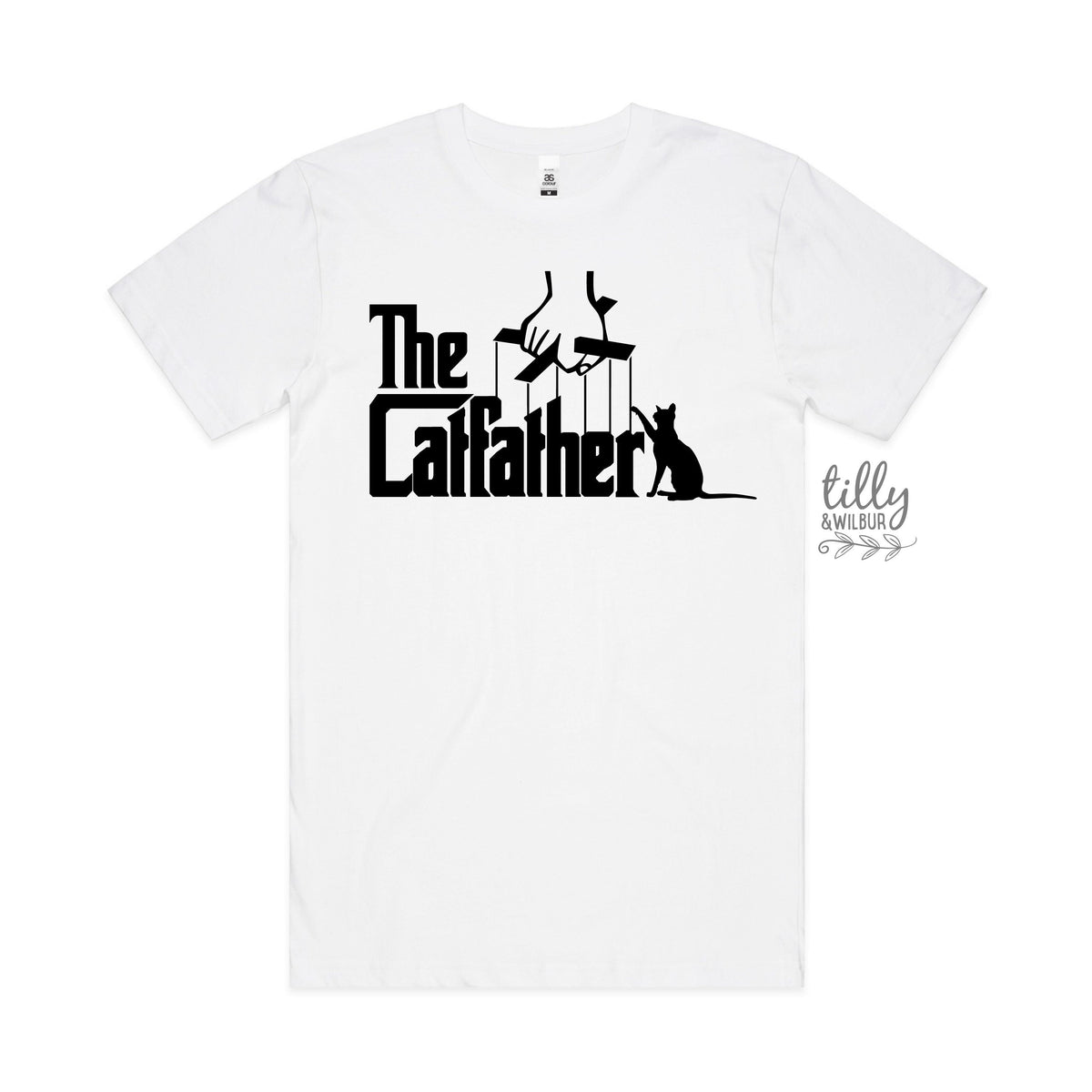 The Catfather T-Shirt, Cat T-Shirt, Funny Cat T-Shirt, Kitty Shirt, Kitten T-Shirt, I Love Cats T-Shirt, Animal Lover, Funny Men's T-Shirt
